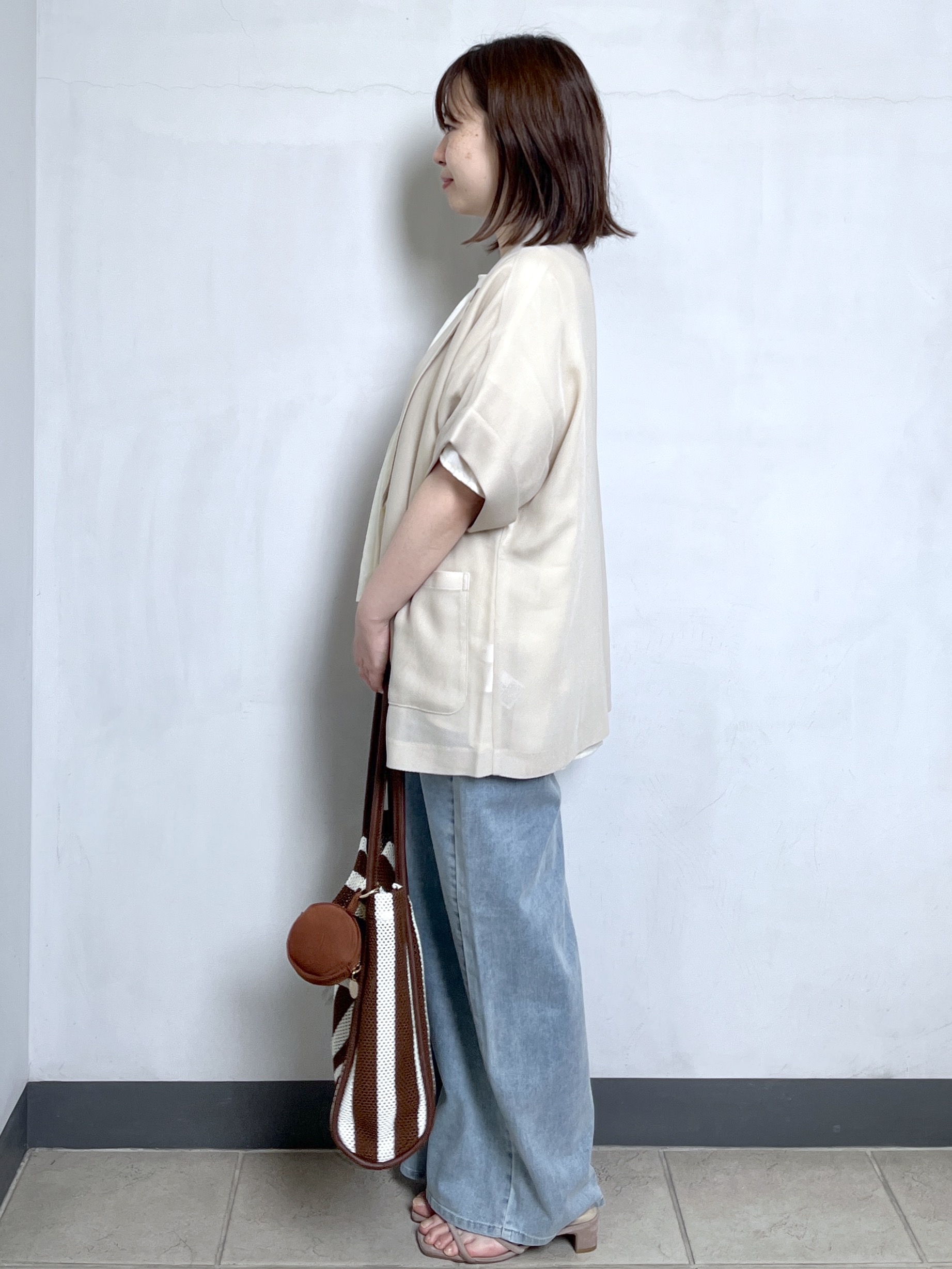 mikiさんの「OPAQUE.CLIP｜メッシュテーラードジャケット【洗濯機OK】」を使ったコーディネート
