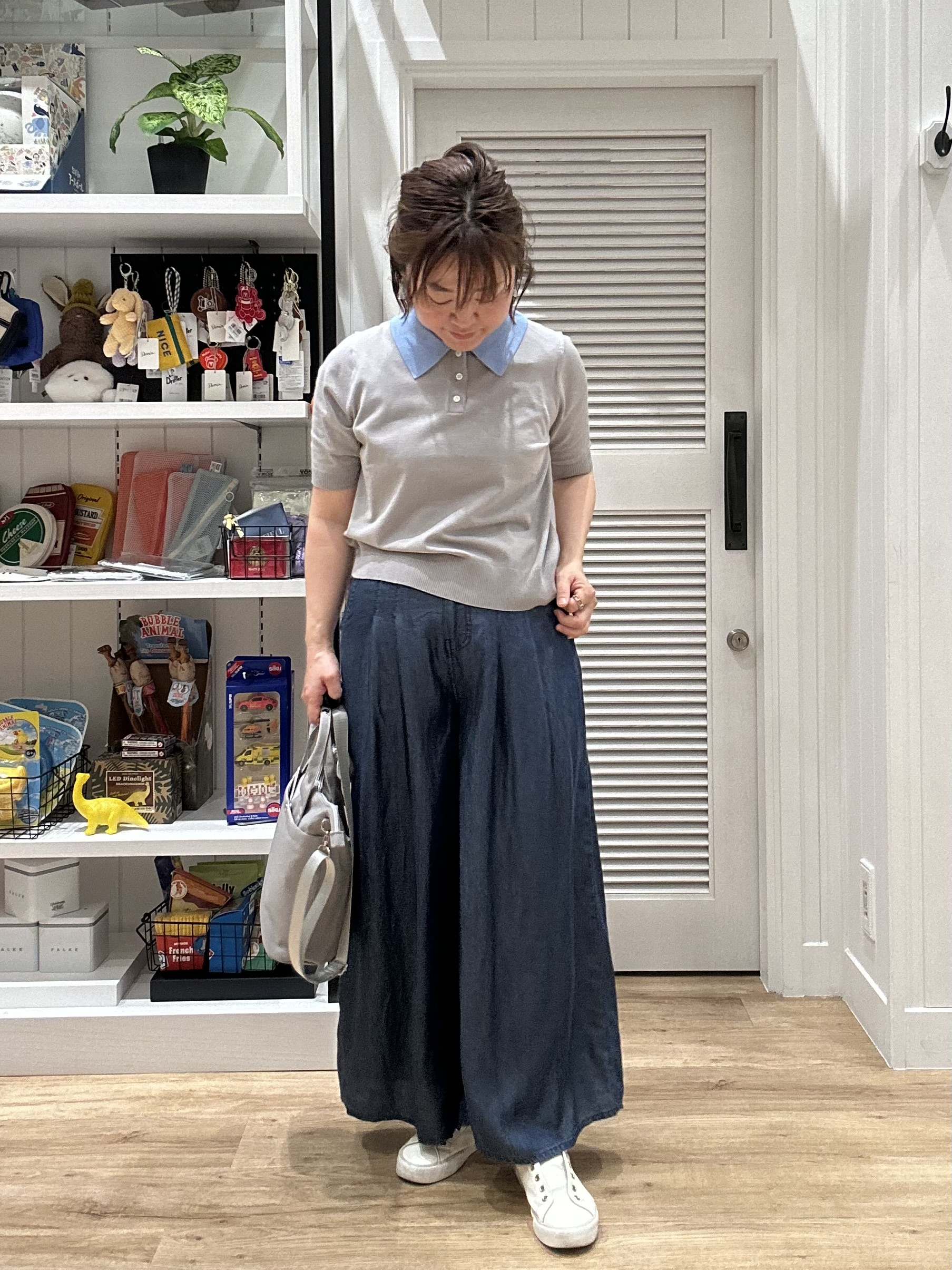 Aiさんの「Dessin｜ポロ襟 ハーフスリーブニット」を使ったコーディネート