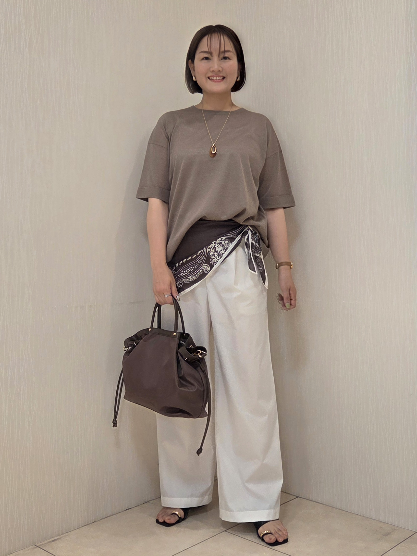 naokoさんの「UNTITLED｜【アンサンブル可/Tシャツ風/ゆったり】リラックスニットトップス」を使ったコーディネート