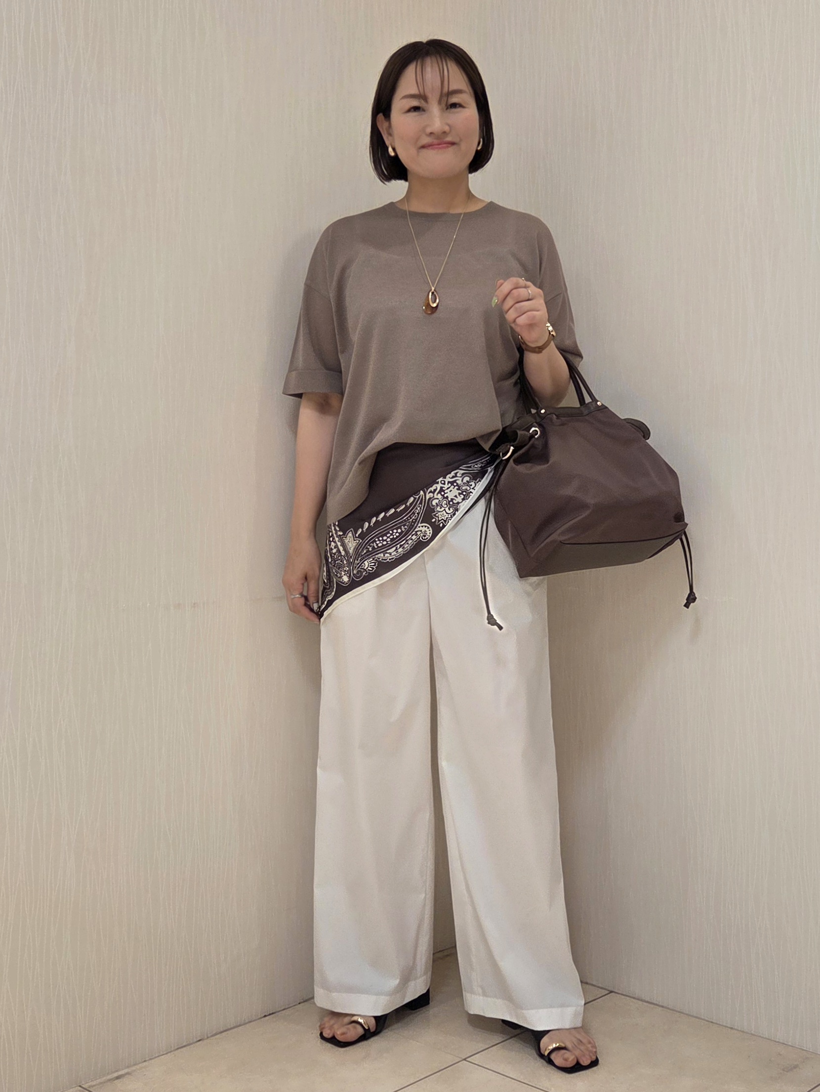 naokoさんの「UNTITLED｜【アンサンブル可/Tシャツ風/ゆったり】リラックスニットトップス」を使ったコーディネート