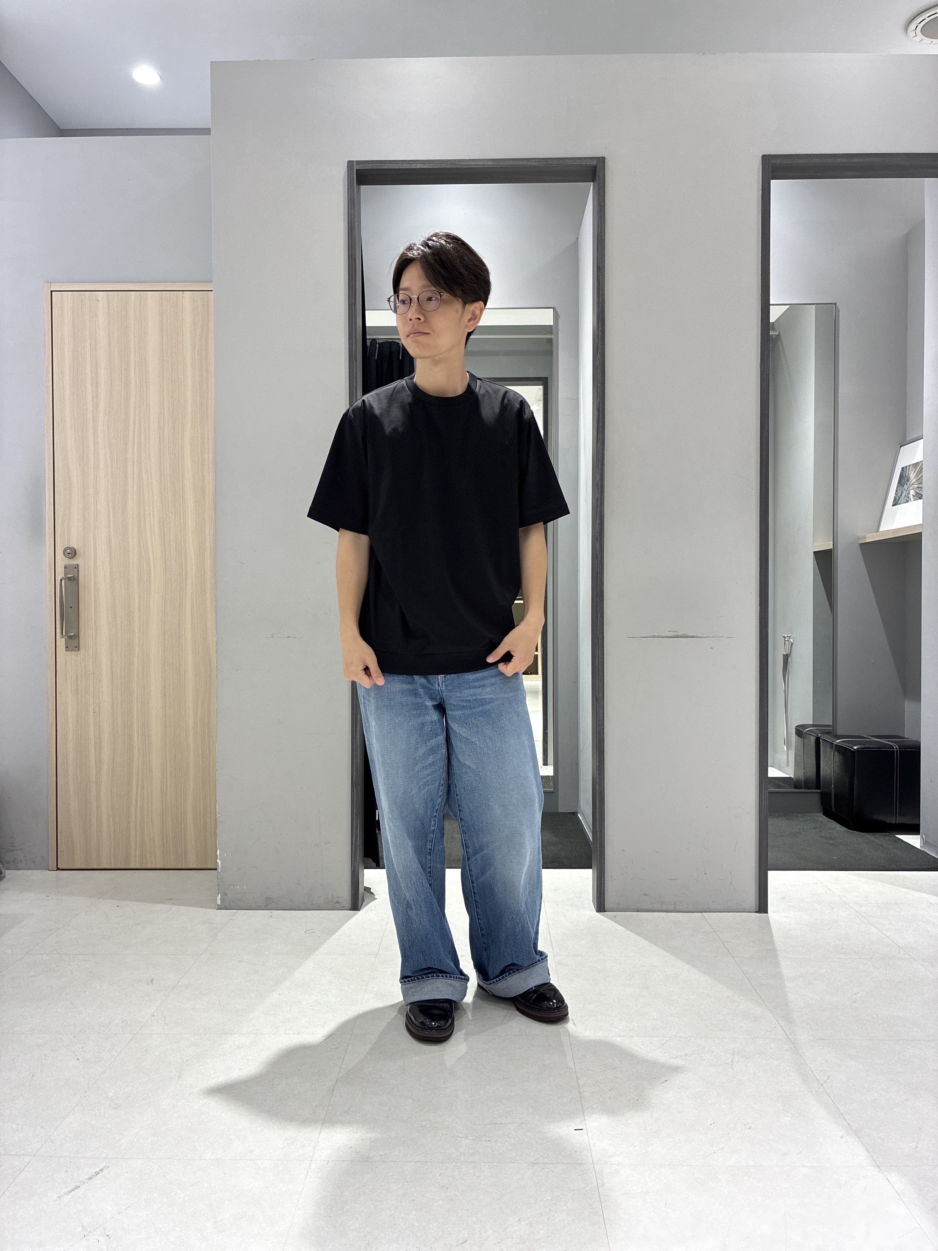 わいずみさんの「TAKEO KIKUCHI｜【接触冷感】ハイブリッド リネン 七分袖シャツ」を使ったコーディネート