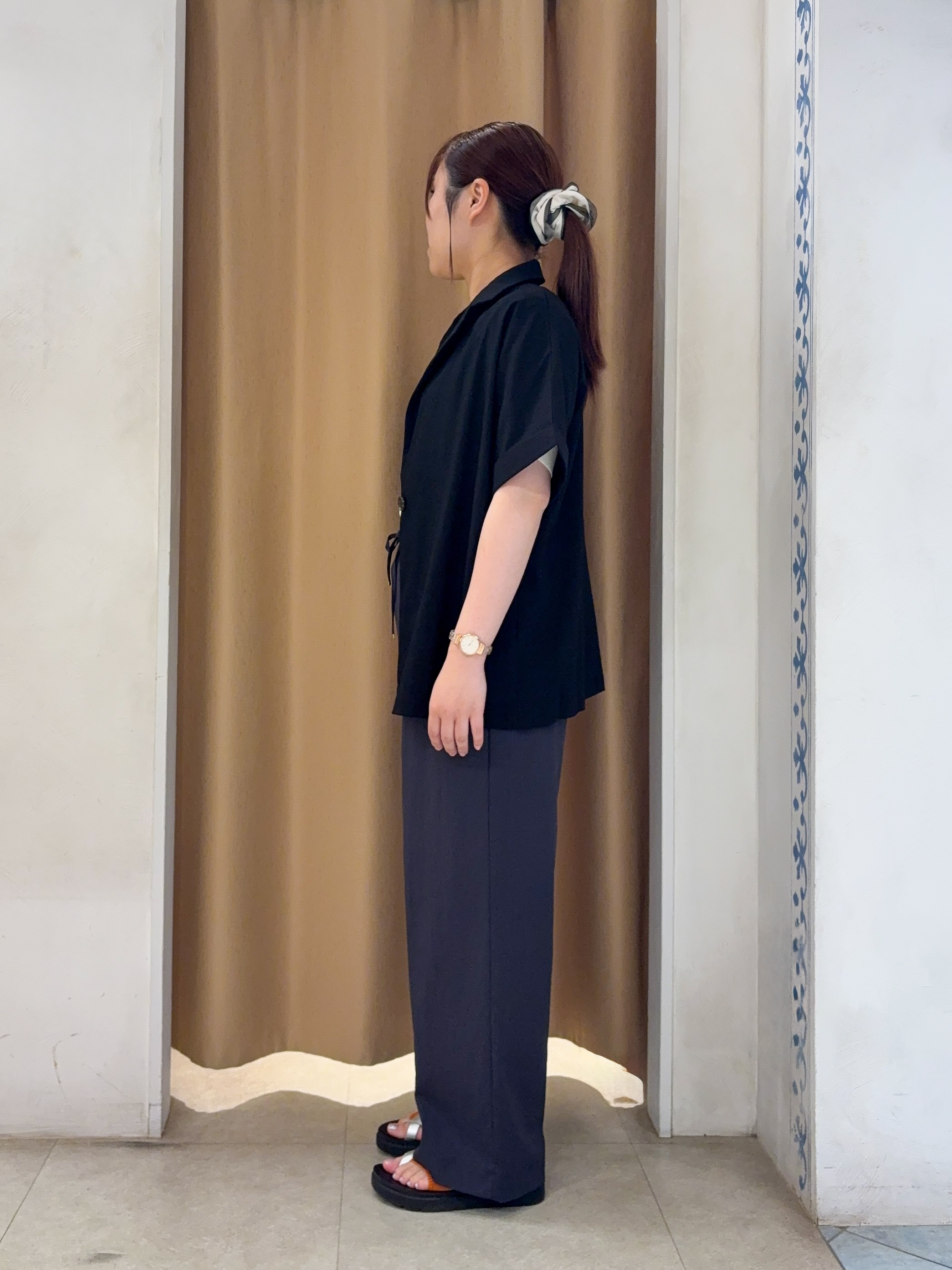 SO(R)Aさんの「SHOO･LA･RUE｜【高レビュー/洗濯機可/セットアップ可】軽凛(かろりん) 半袖ジャケット」を使ったコーディネート