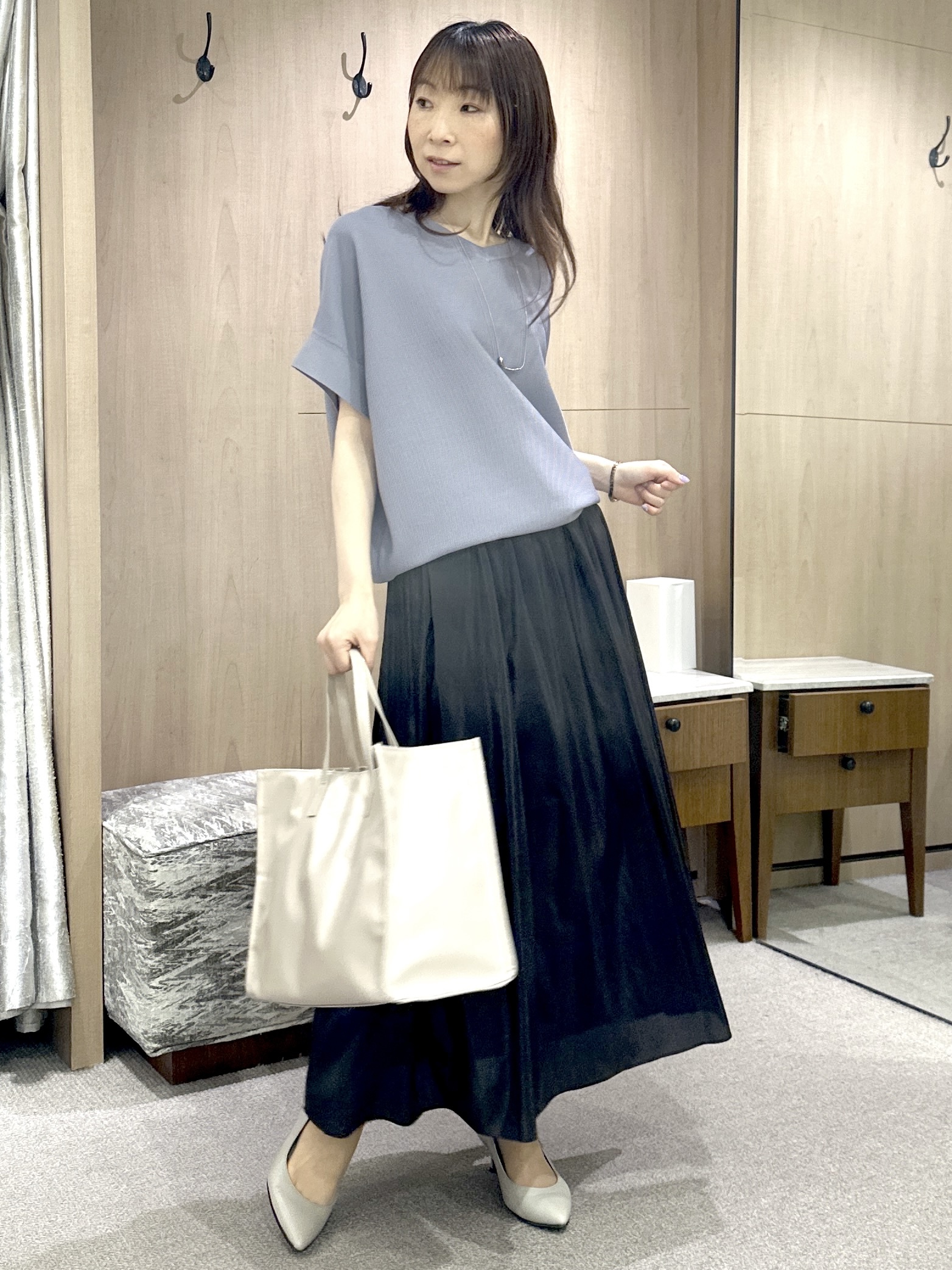 Miwaさんの「UNTITLED｜【日除け・冷房対策に】コットンリネンカーディガン」を使ったコーディネート