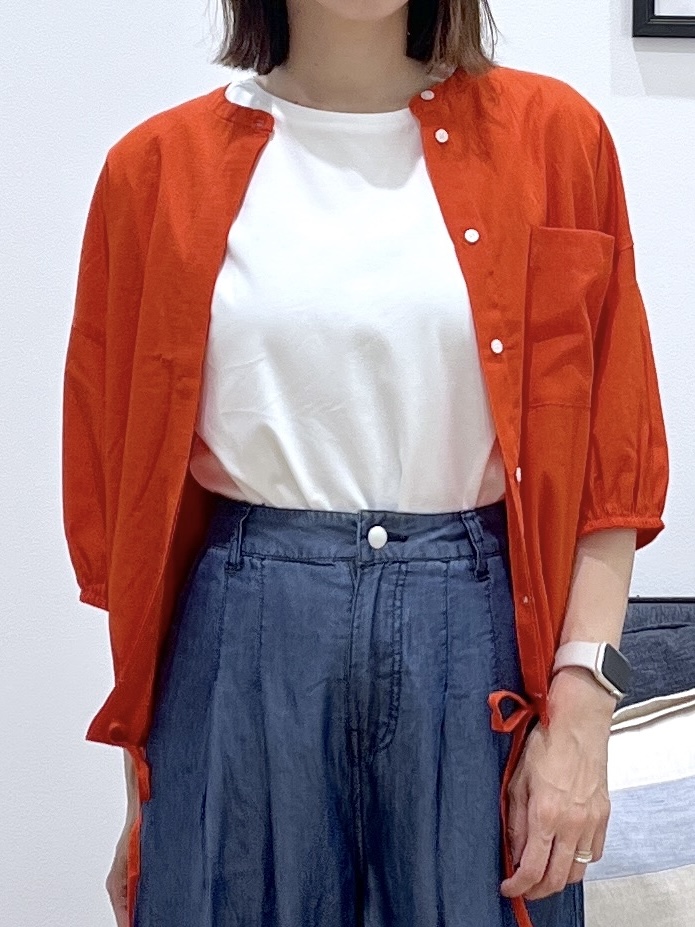canaさんの「Dessin｜【高通気/セットアップ可】ハーフスリーブドロストシャツブラウス」を使ったコーディネート