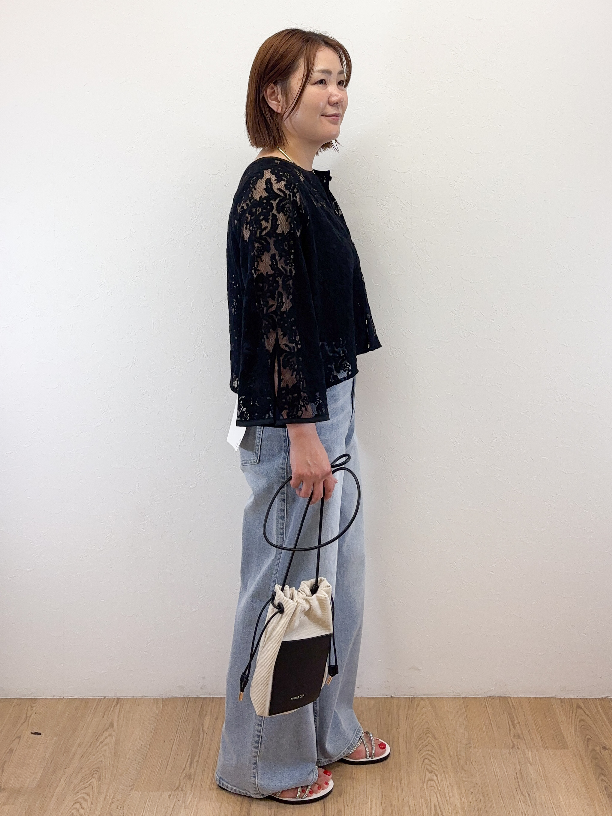 Takeさんの「OPAQUE.CLIP｜刺繍レースショートブラウス【洗える】」を使ったコーディネート