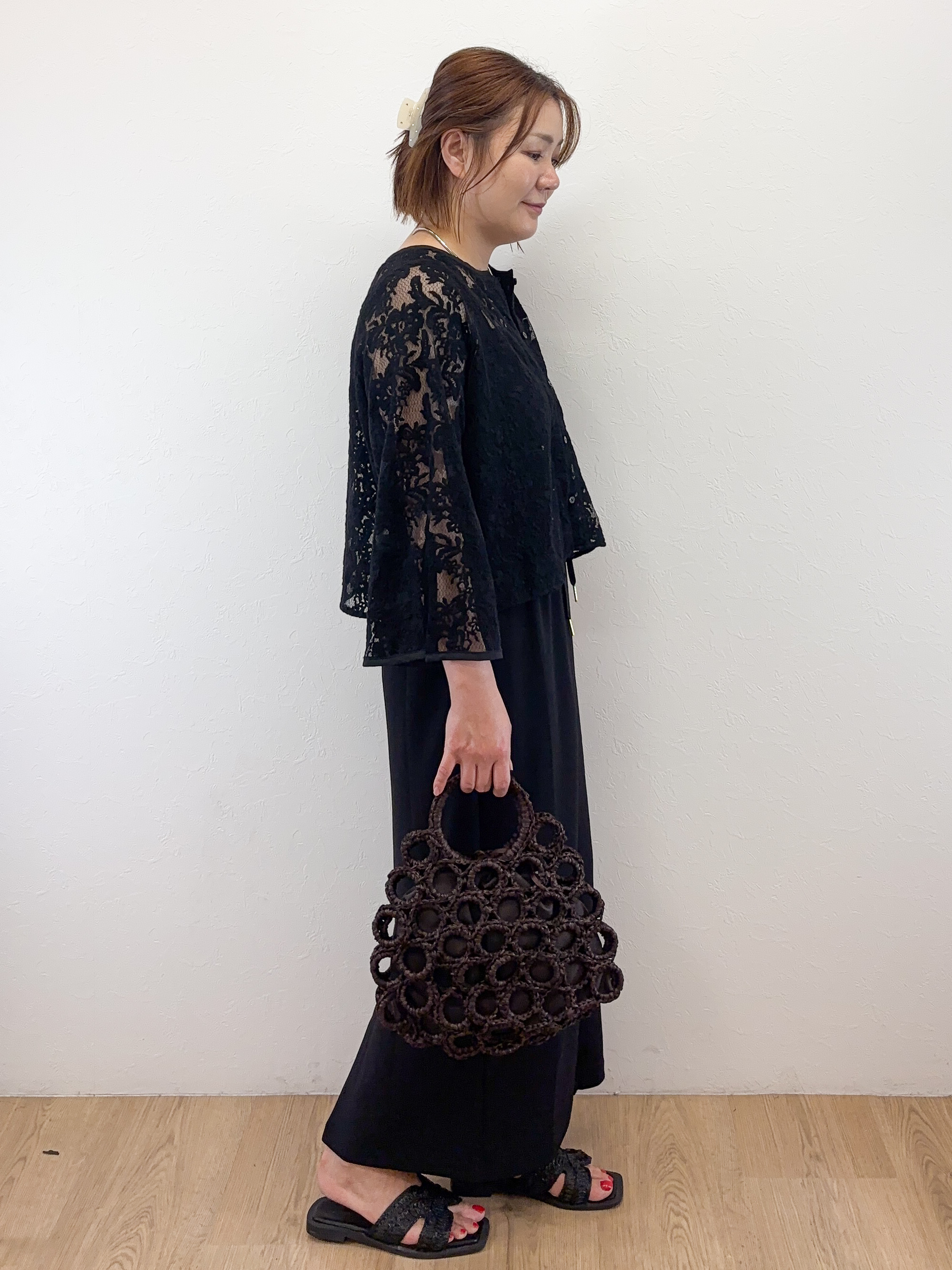 Takeさんの「OPAQUE.CLIP｜刺繍レースショートブラウス【洗える】」を使ったコーディネート