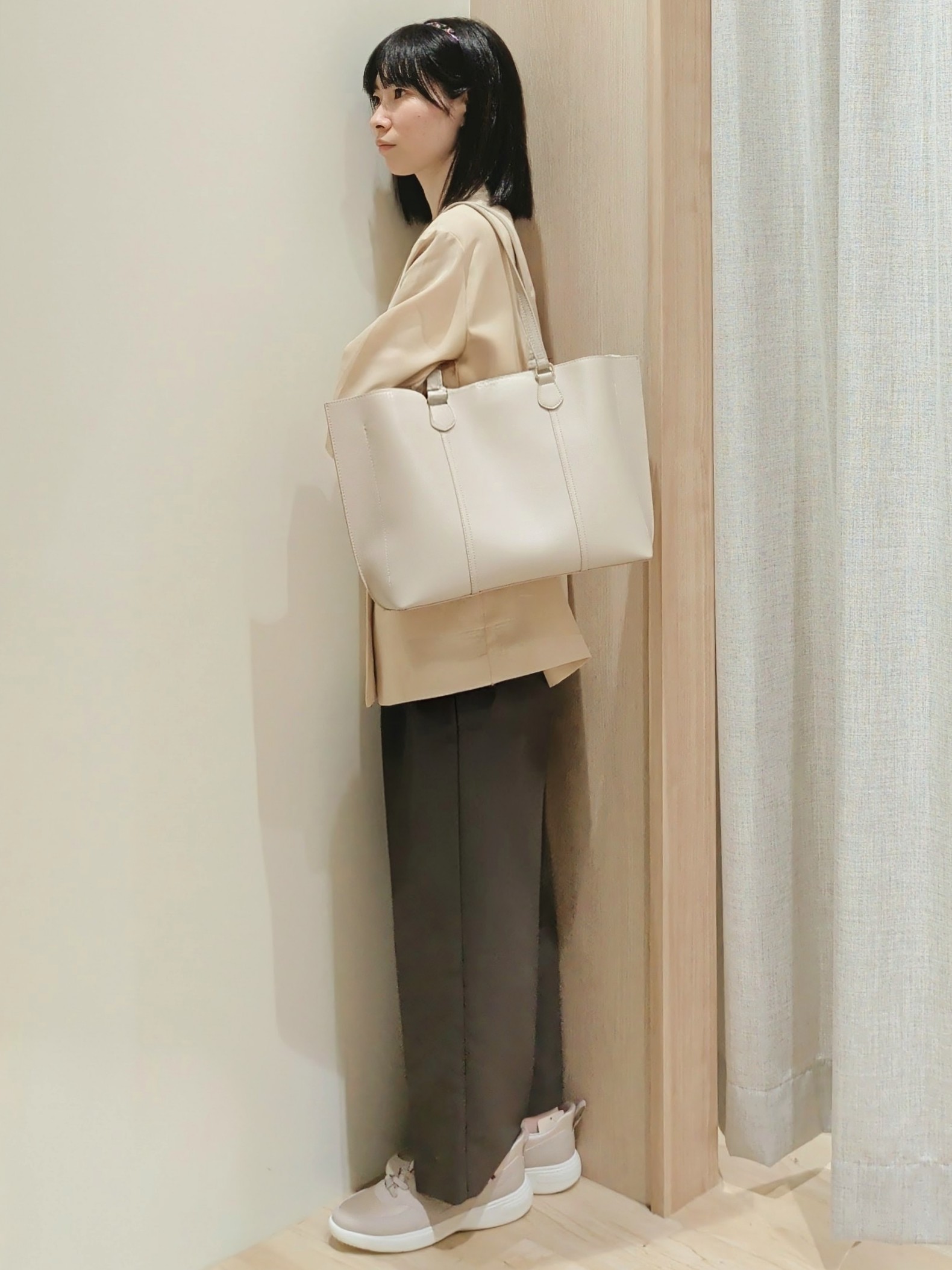 Yuiさんの「grove｜【洗濯機OK/ひんやり】軽く羽織れるハーフスリーブジャケット」を使ったコーディネート