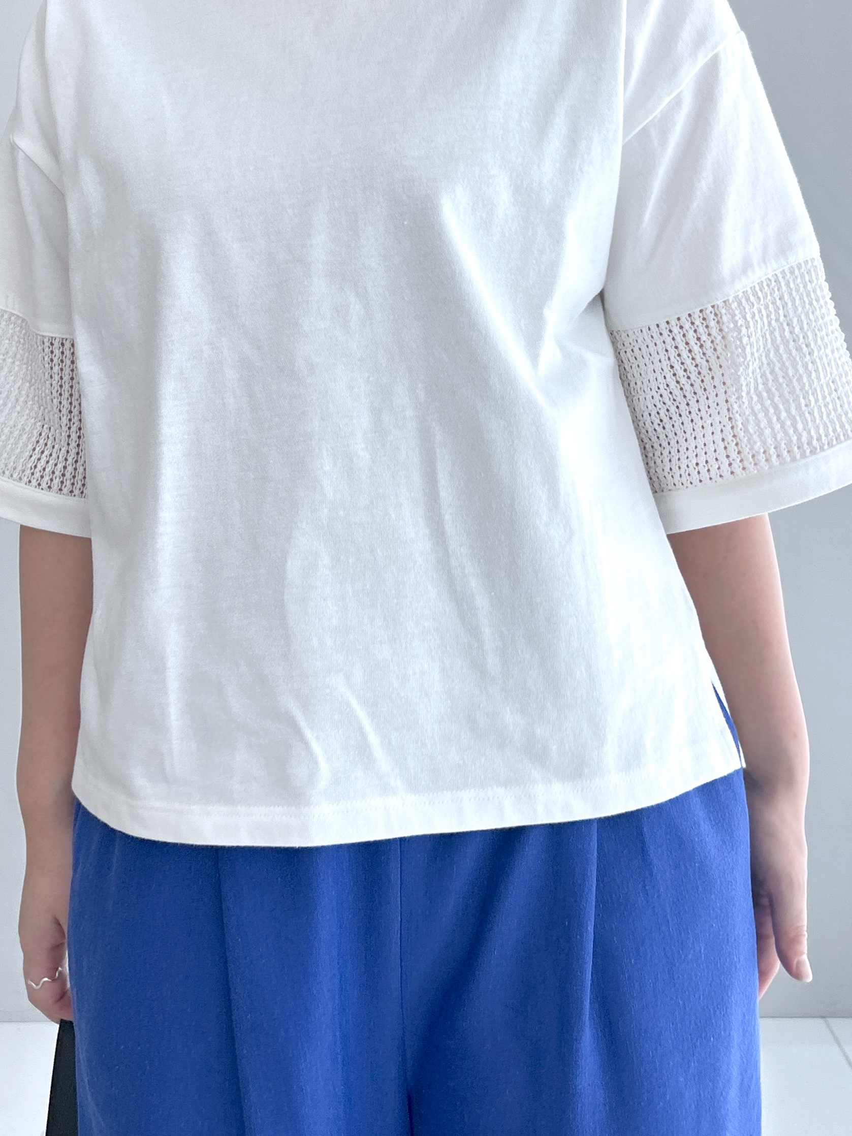 Hirokaさんの「Dessin｜【接触冷感】メッシュレーススリーブプルオーバー」を使ったコーディネート