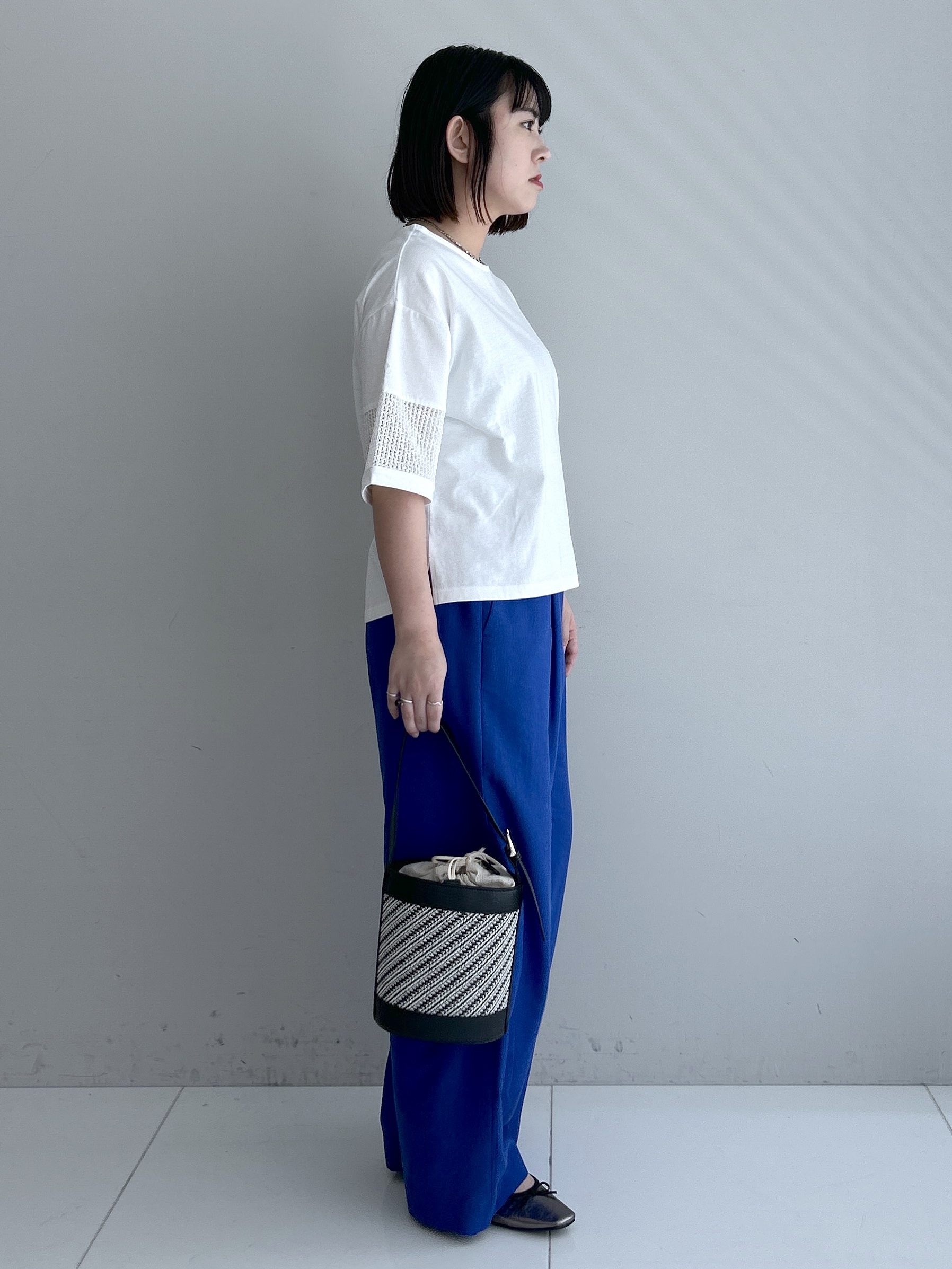 Hirokaさんの「Dessin｜【接触冷感】メッシュレーススリーブプルオーバー」を使ったコーディネート