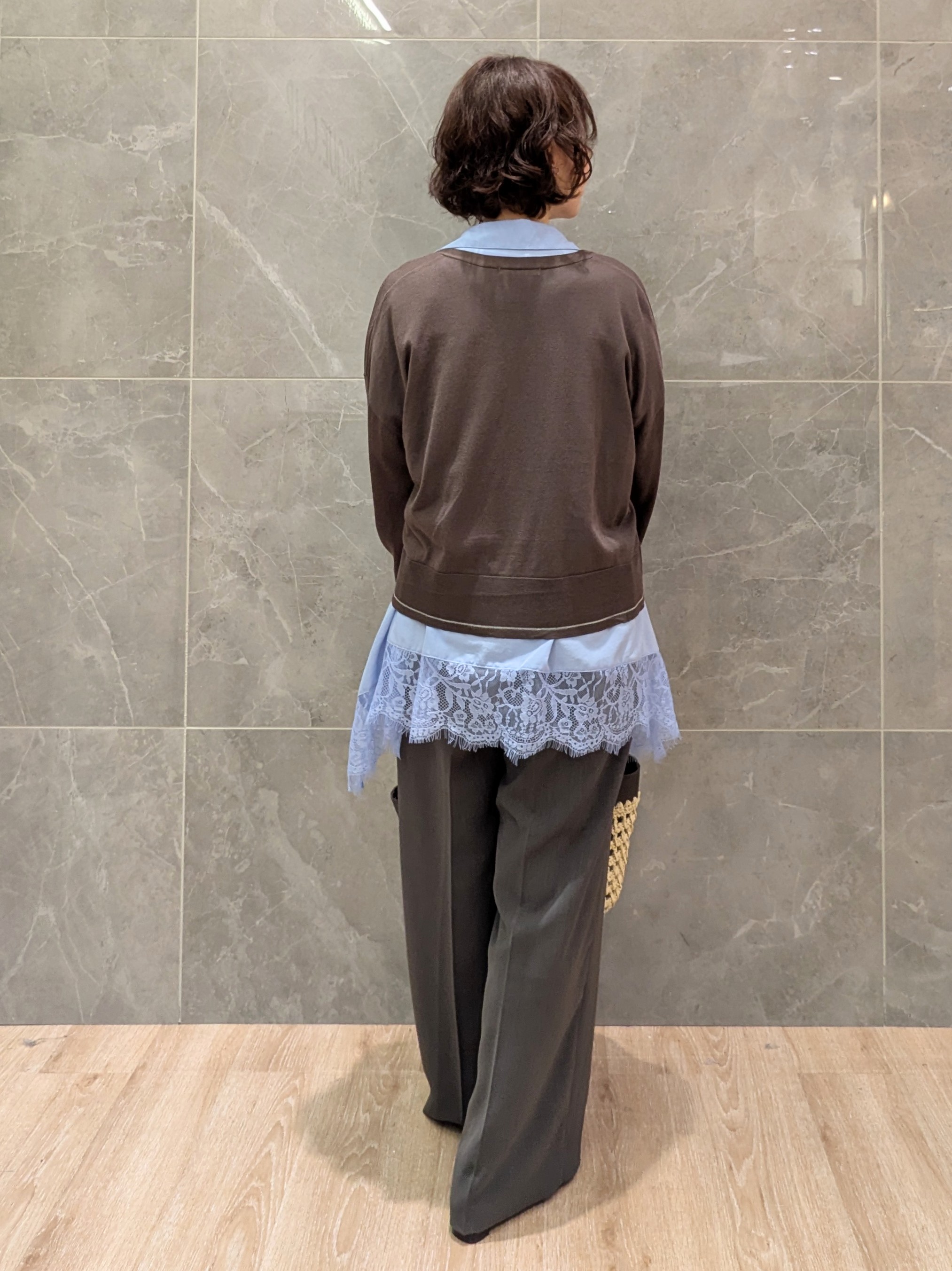 mamさんの「OPAQUE.CLIP｜【接触冷感】シアーショートトッパーカーディガン《洗濯機OK／抗ピル》」を使ったコーディネート