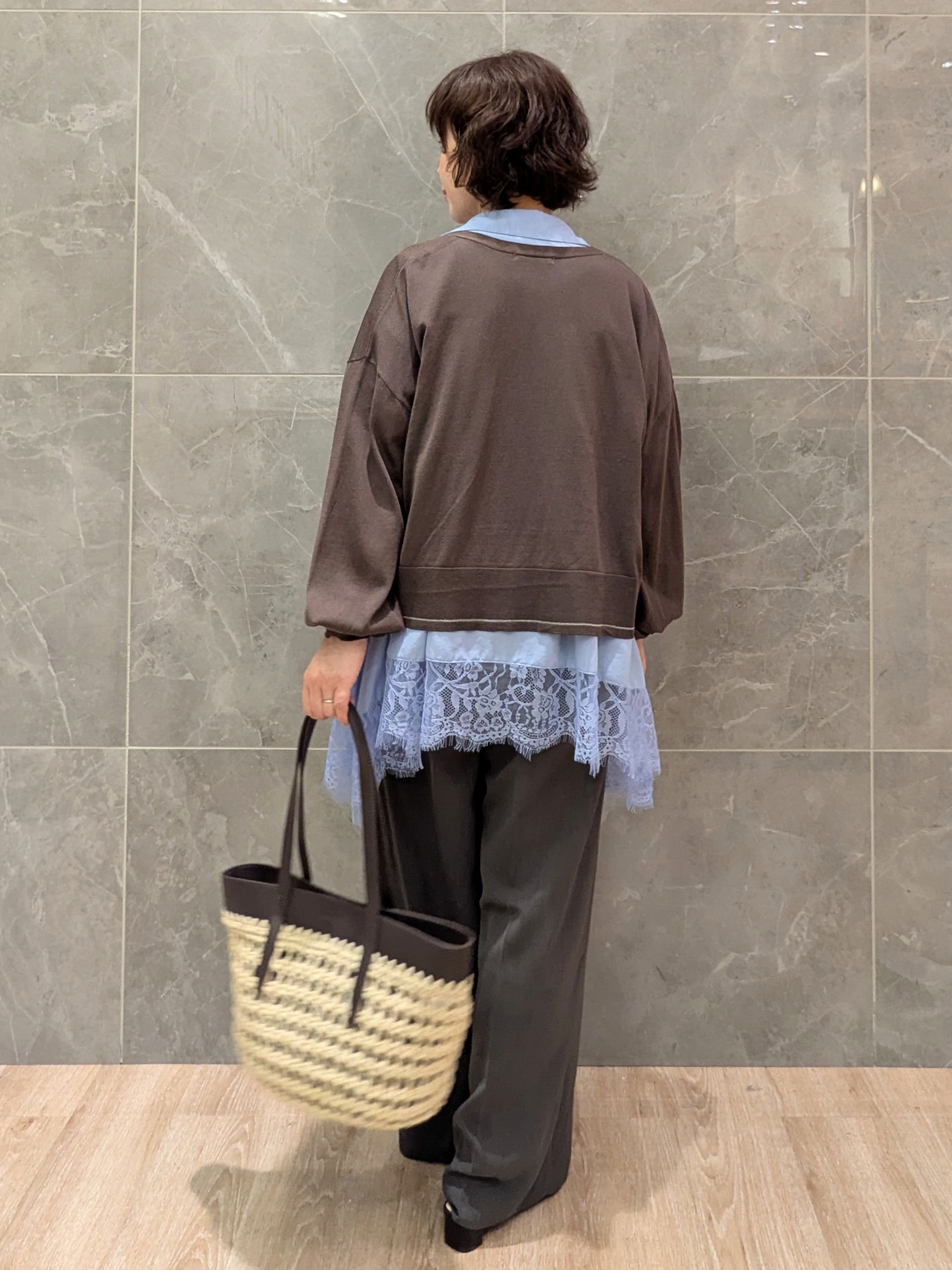 mamさんの「OPAQUE.CLIP｜【接触冷感】シアーショートトッパーカーディガン《洗濯機OK／抗ピル》」を使ったコーディネート