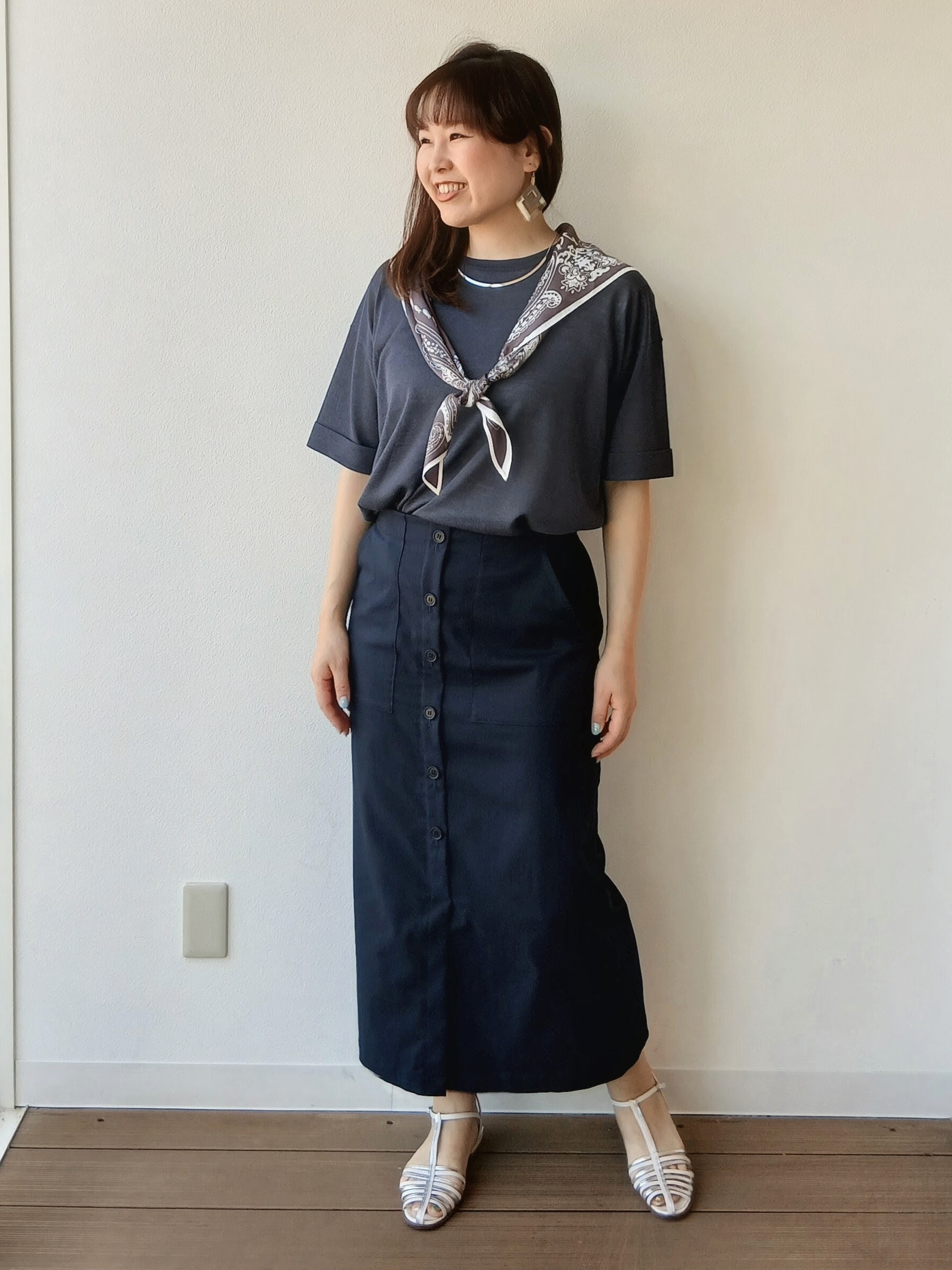 なみきさんの「UNTITLED｜【アンサンブル可/Tシャツ風/ゆったり】リラックスニットトップス」を使ったコーディネート