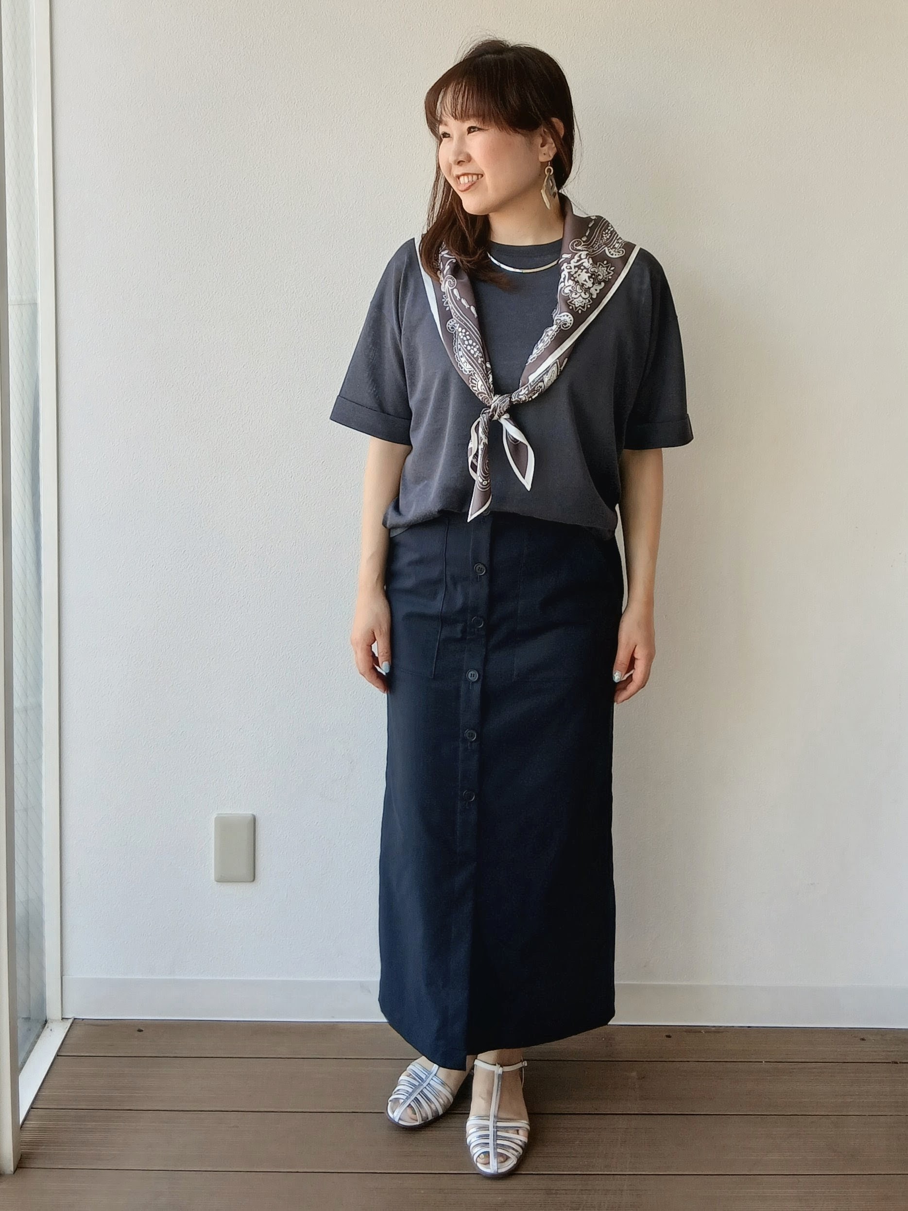 なみきさんの「UNTITLED｜【アンサンブル可/Tシャツ風/ゆったり】リラックスニットトップス」を使ったコーディネート
