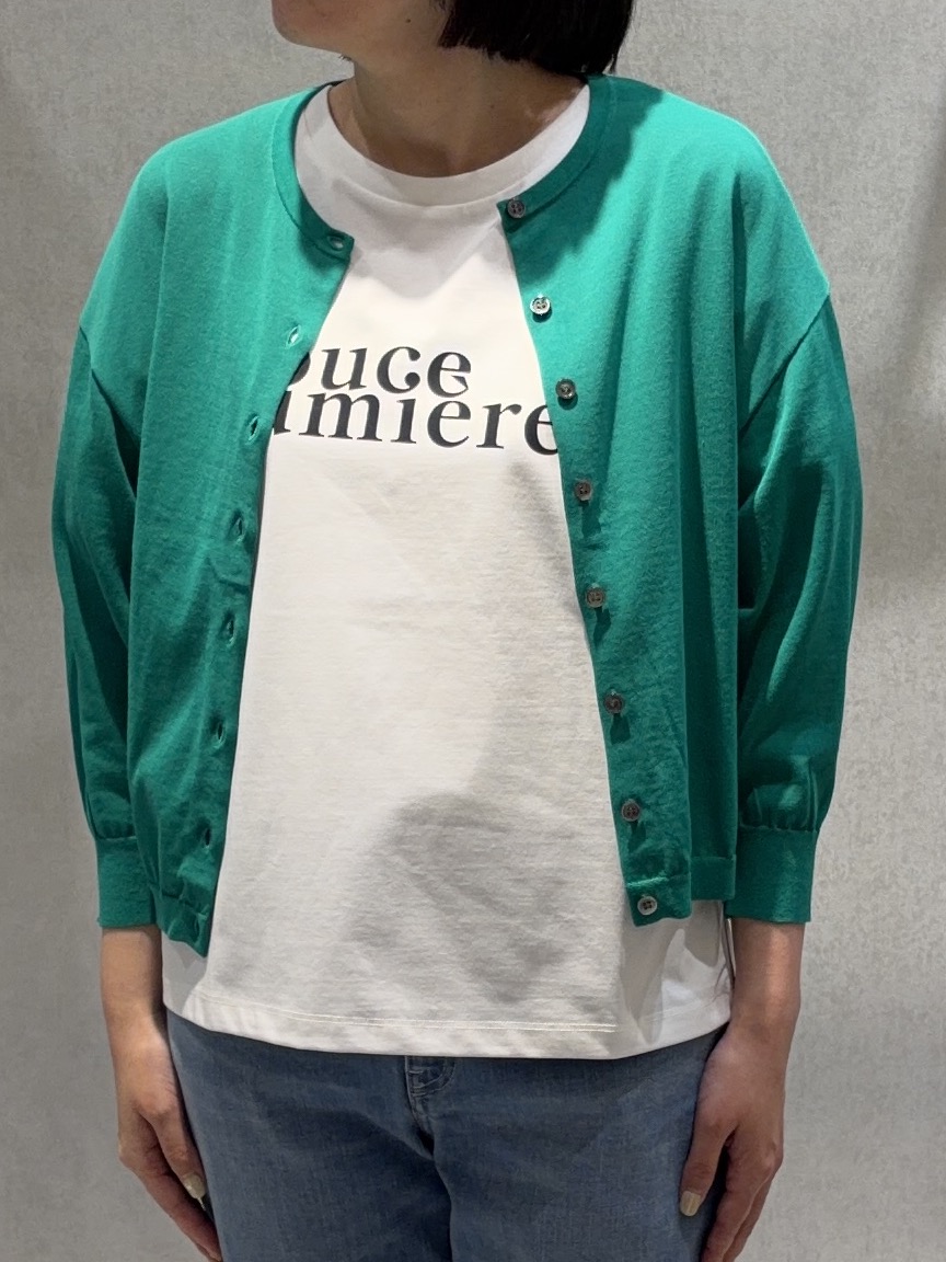 わたなべさんの「UNTITLED｜【洗える/日除け・冷房対策に】ハイゲージクルーネックカーディガン」を使ったコーディネート