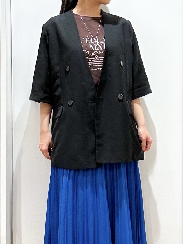 Yumeさんの「grove｜【洗濯機OK/ひんやり】軽く羽織れるハーフスリーブジャケット」を使ったコーディネート