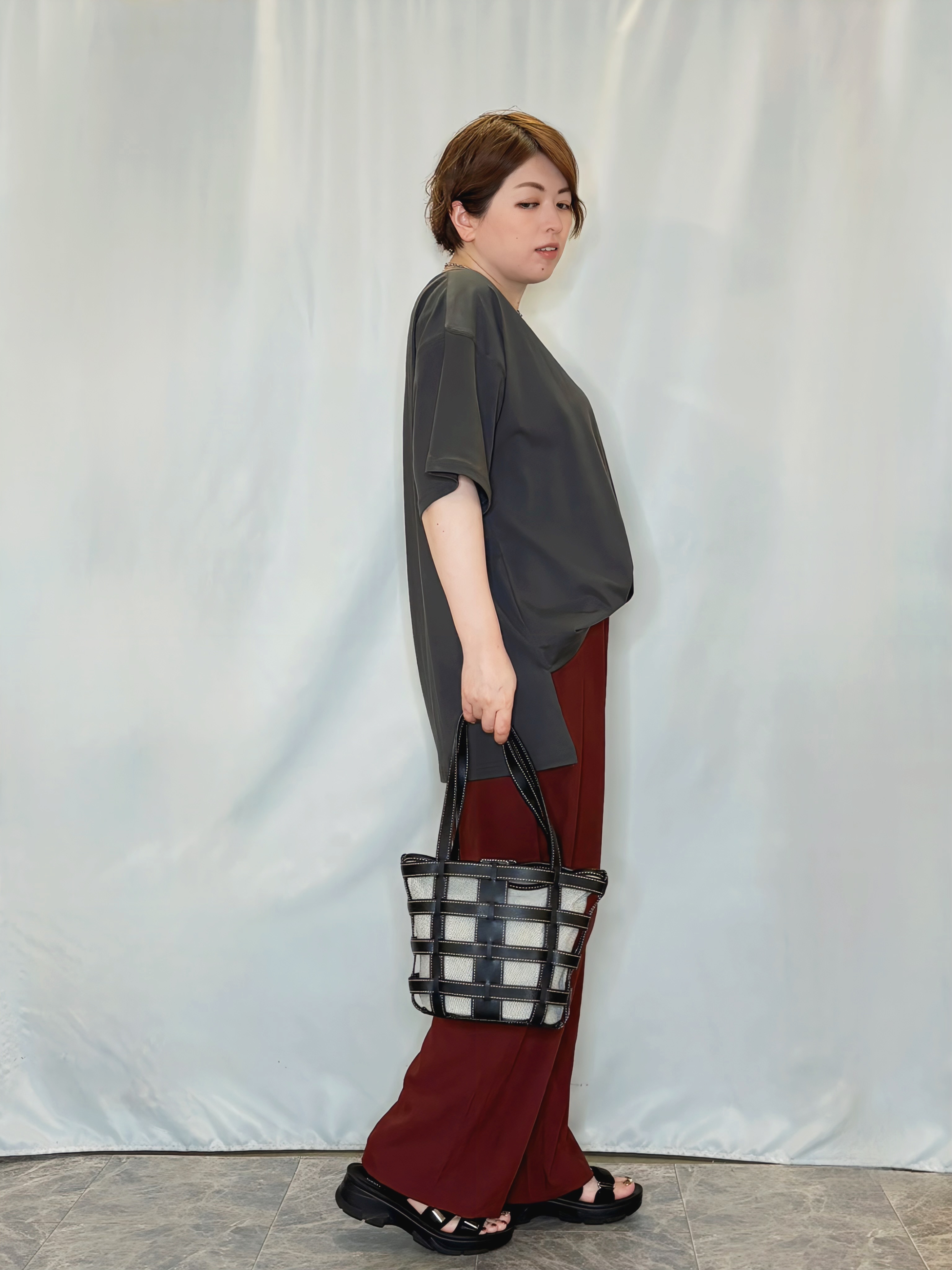 たみさんの「SHOO･LA･RUE｜【体型カバー】ゆるっとBIGアソートTシャツ」を使ったコーディネート