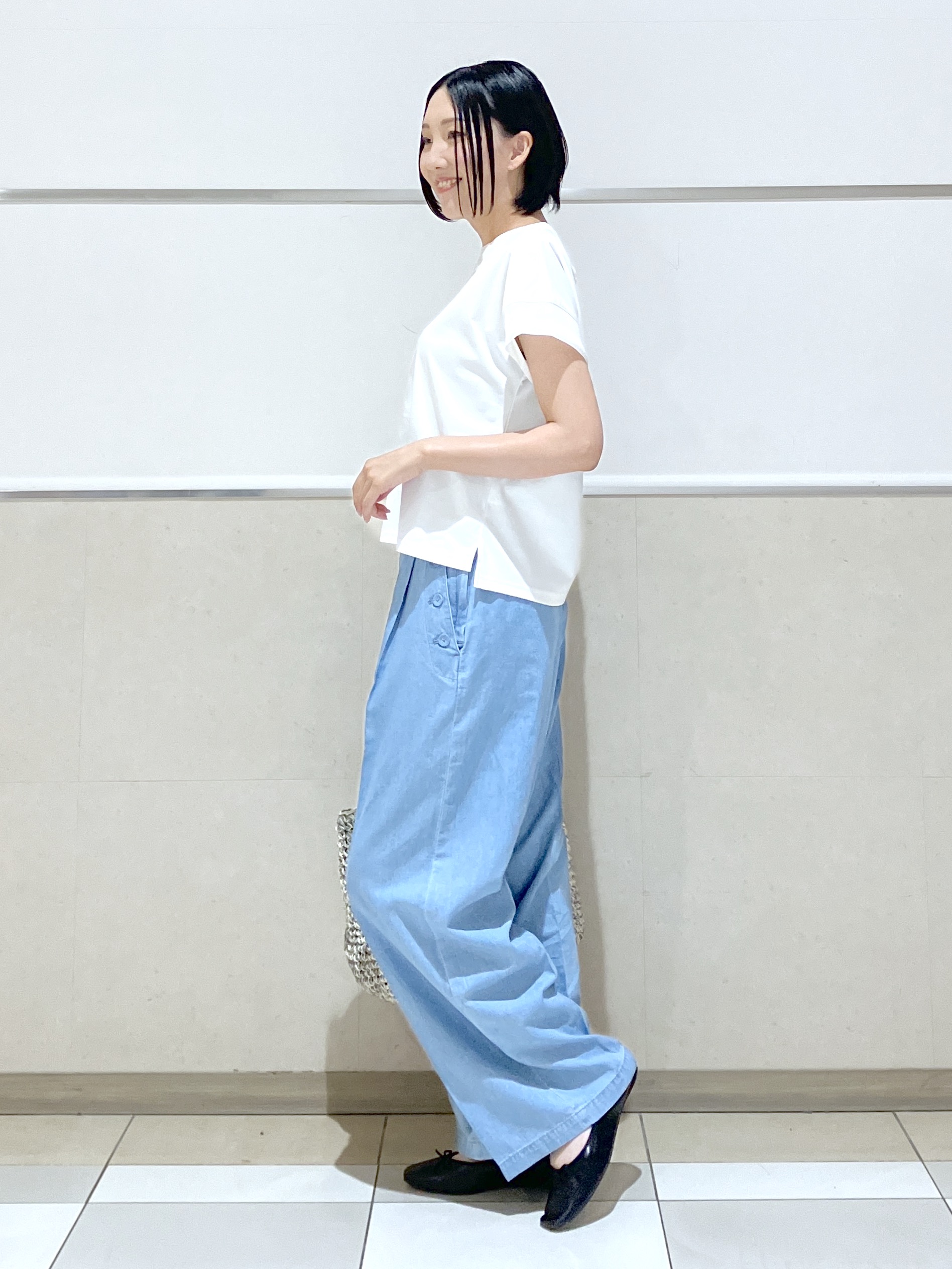 eriko さんの「Dessin｜【UVカット/接触冷感】美光沢カットソー」を使ったコーディネート