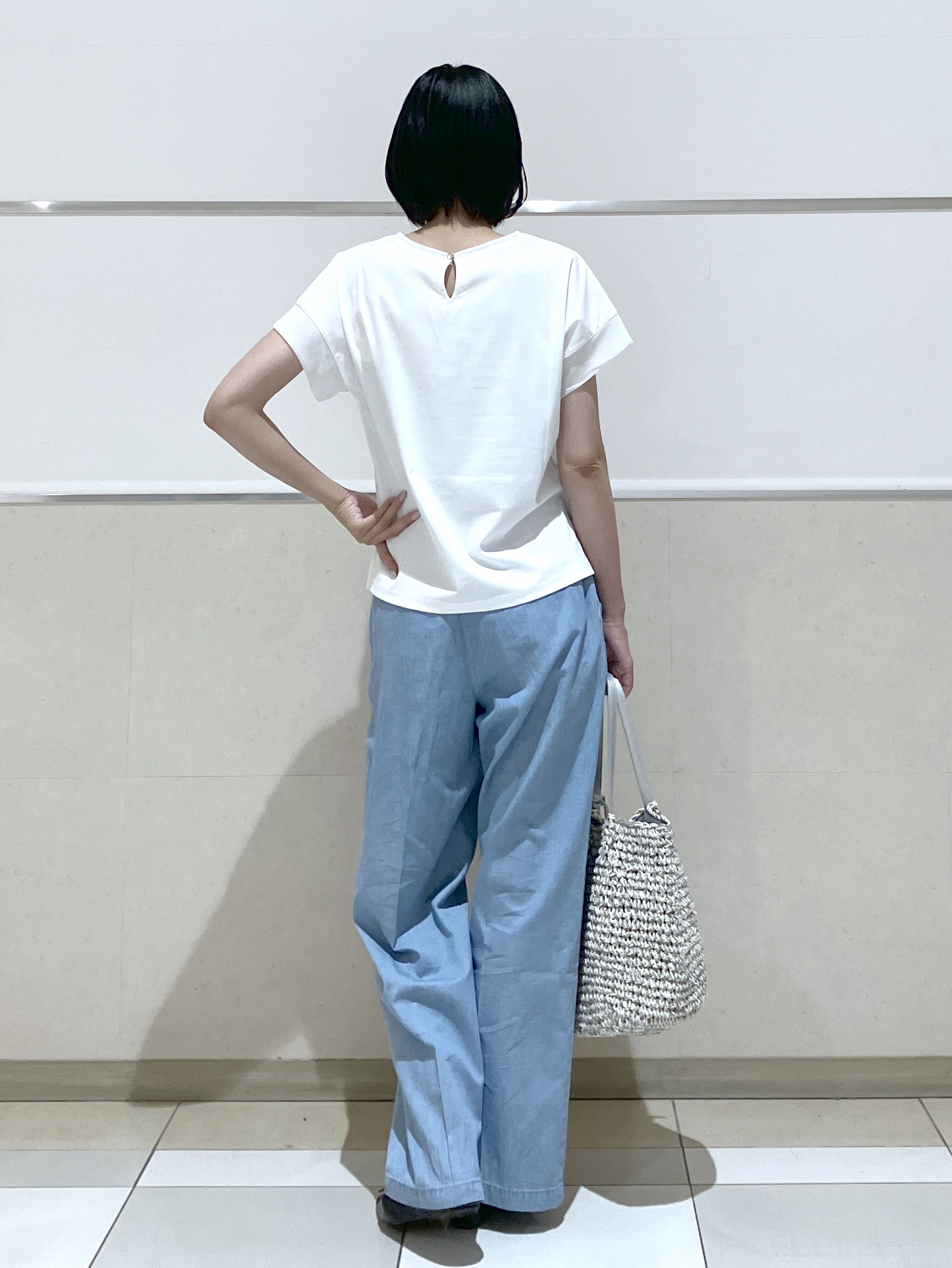 eriko さんの「Dessin｜【UVカット/接触冷感】美光沢カットソー」を使ったコーディネート