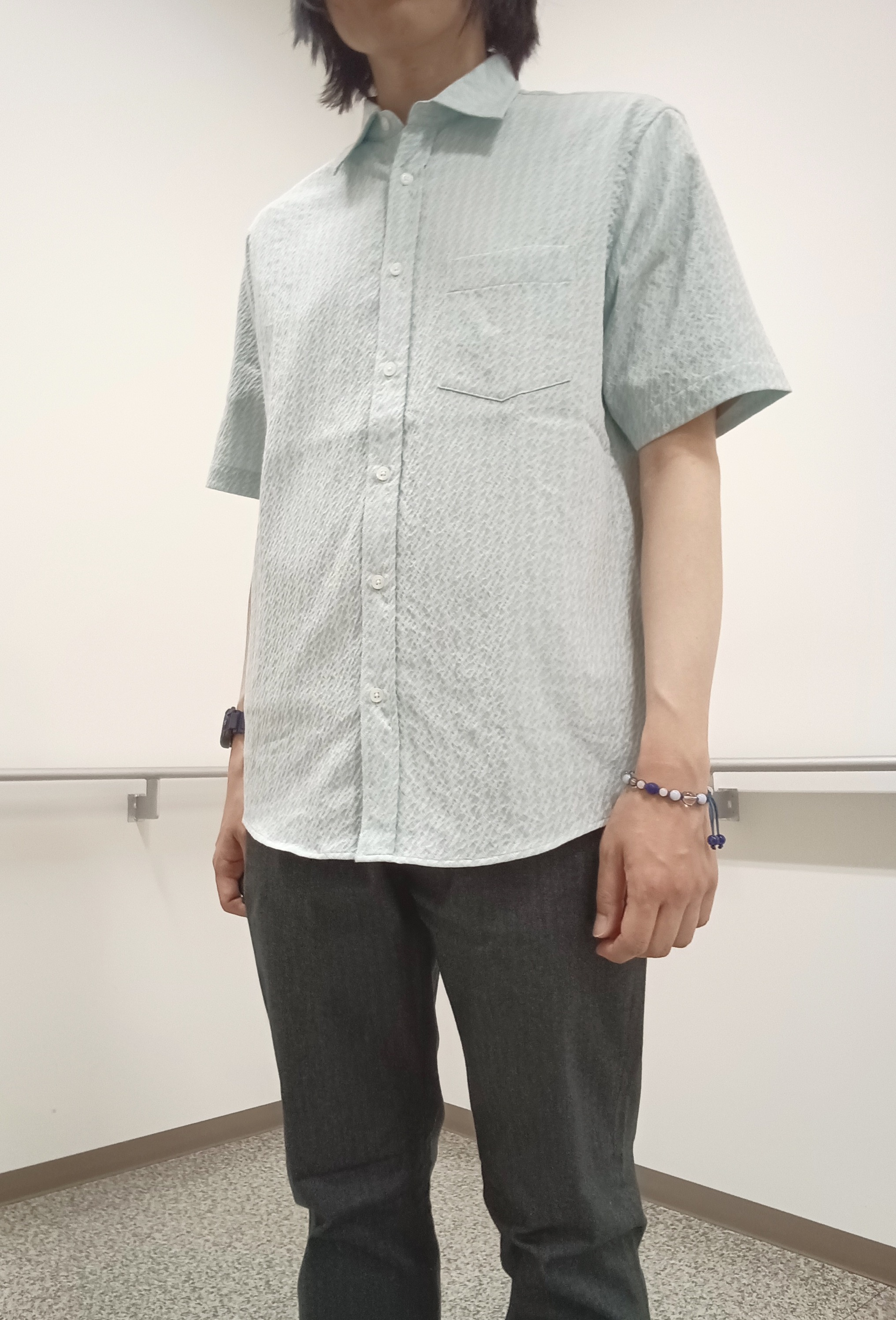 moritaさんの「TAKEO KIKUCHI｜播州織り 千鳥 半袖シャツ」を使ったコーディネート