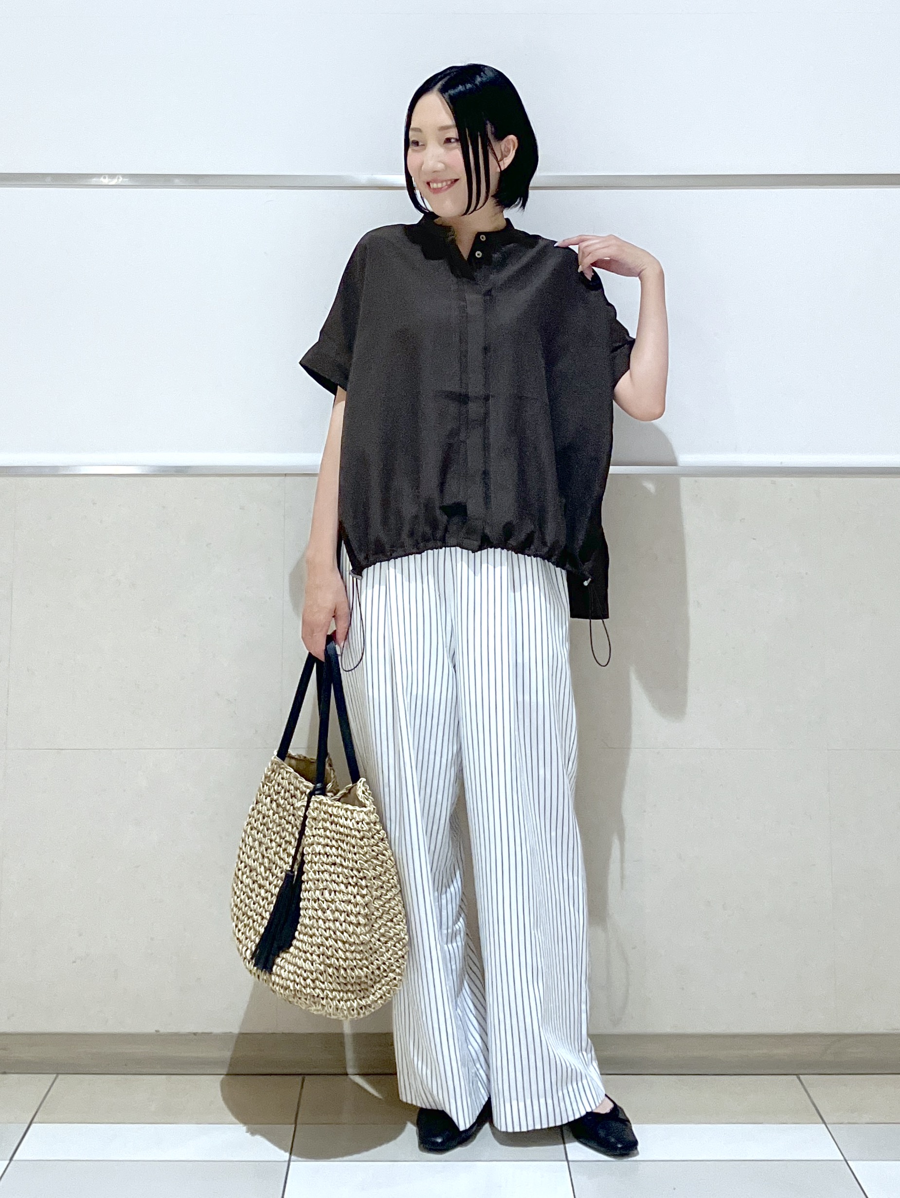 eriko さんの「Dessin｜【高通気/セットアップ可】ドロストシャツ」を使ったコーディネート