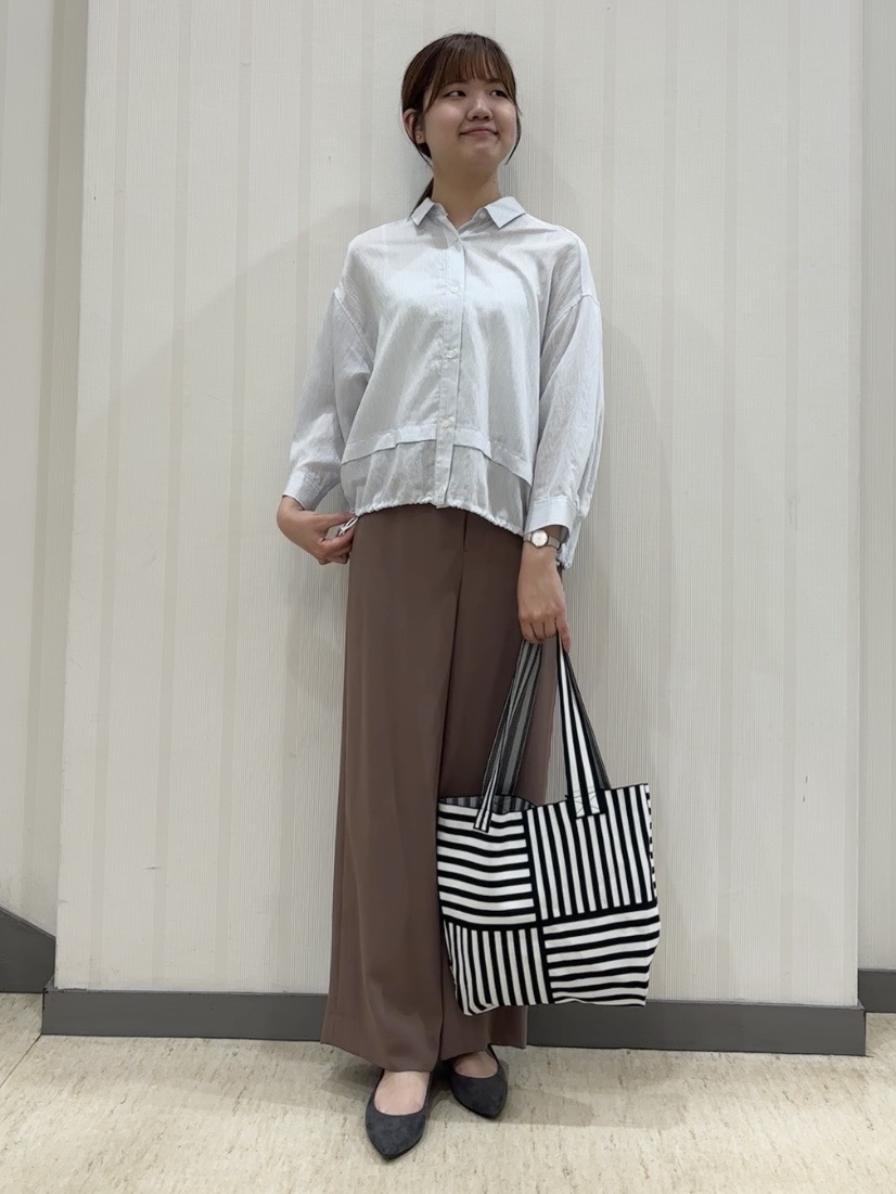 ちひさんの「INDIVI｜【接触冷感／透湿／着る日傘】イージーワイドパンツ」を使ったコーディネート