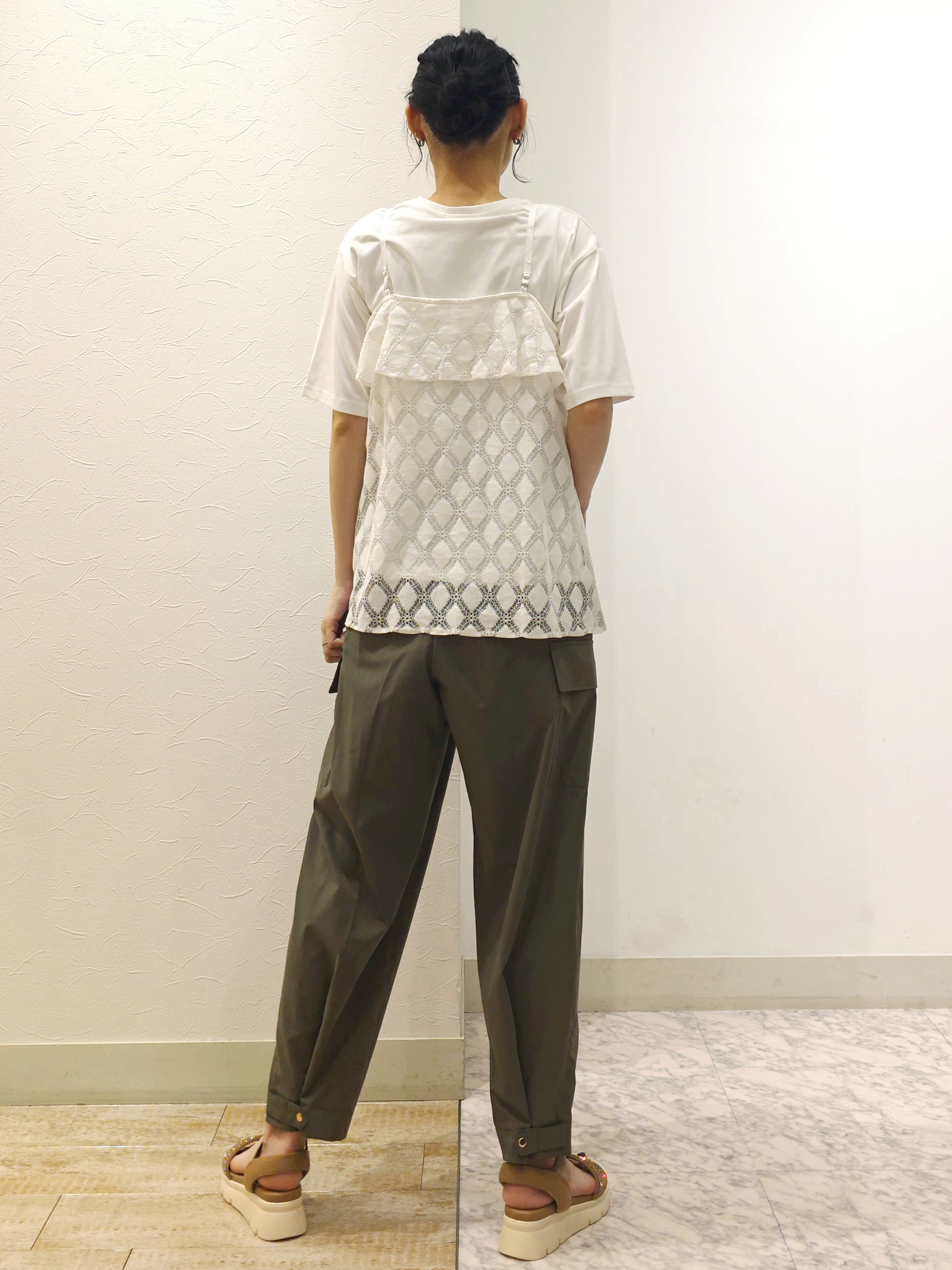ケイさんの「grove｜【UVカット/接触冷感】プリントアソート5分袖Tシャツ」を使ったコーディネート