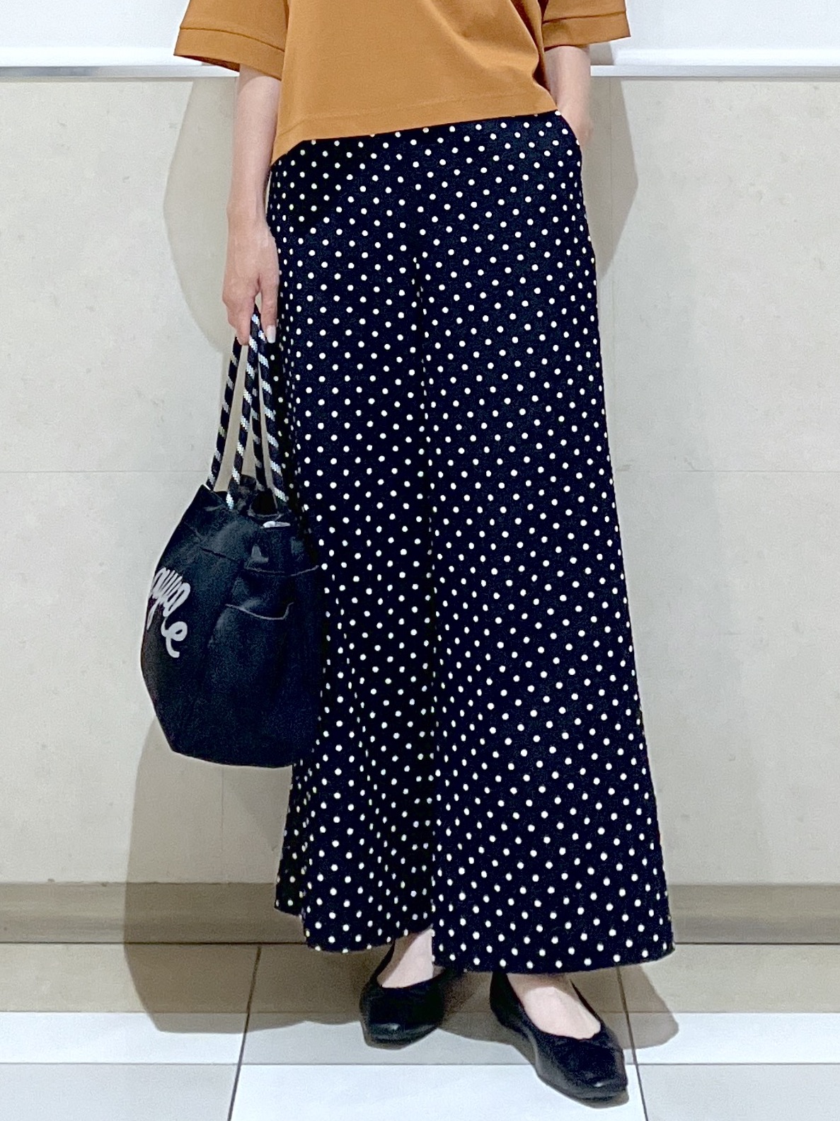 eriko さんの「Dessin｜【体型カバー】美光沢カットソーボクシーシルエット」を使ったコーディネート