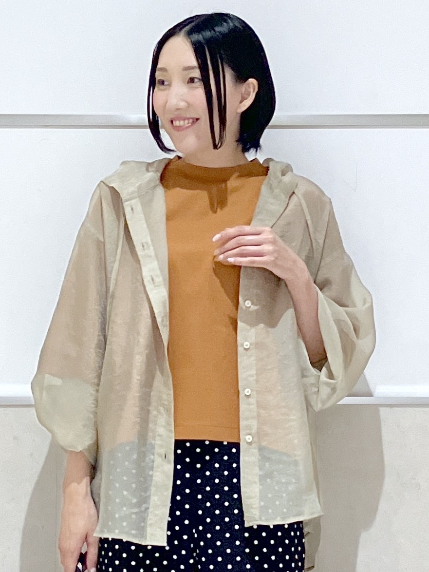 eriko さんの「Dessin｜【体型カバー】美光沢カットソーボクシーシルエット」を使ったコーディネート
