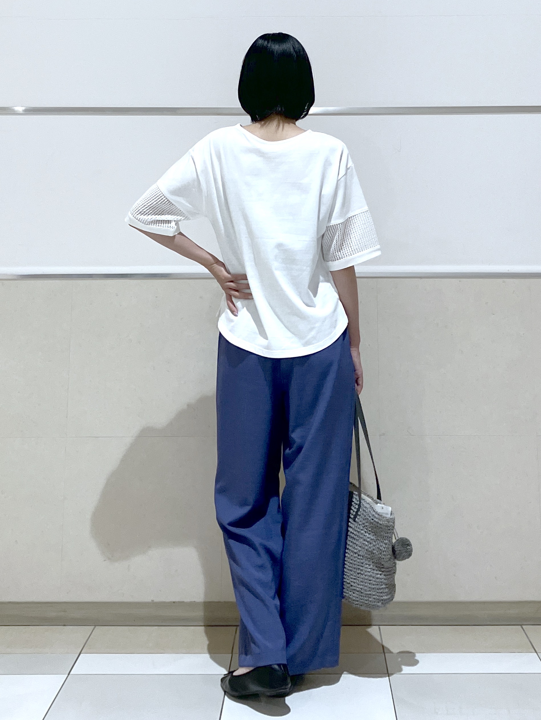 eriko さんの「Dessin｜【接触冷感】メッシュレーススリーブプルオーバー」を使ったコーディネート