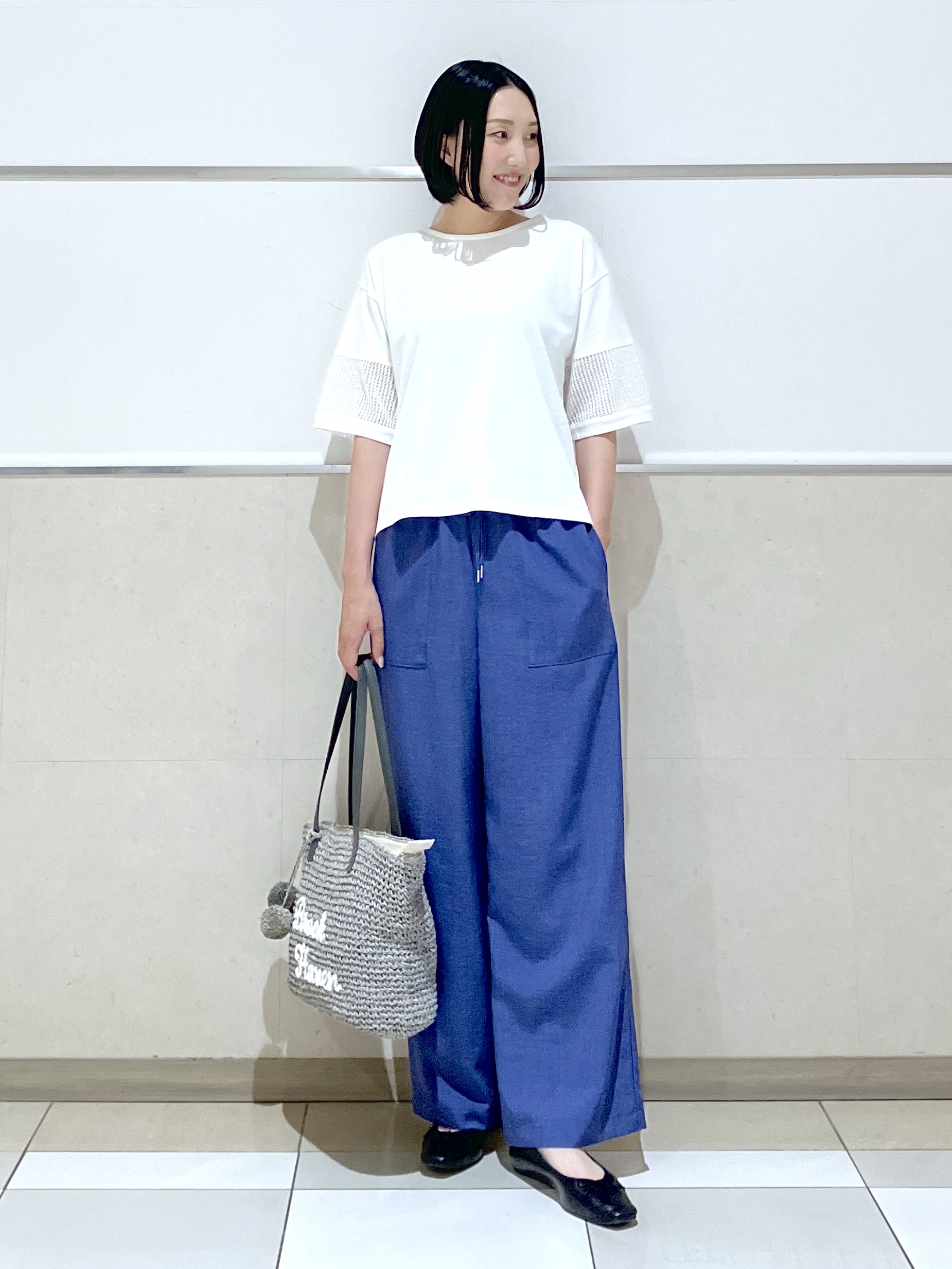 eriko さんの「Dessin｜【接触冷感】メッシュレーススリーブプルオーバー」を使ったコーディネート