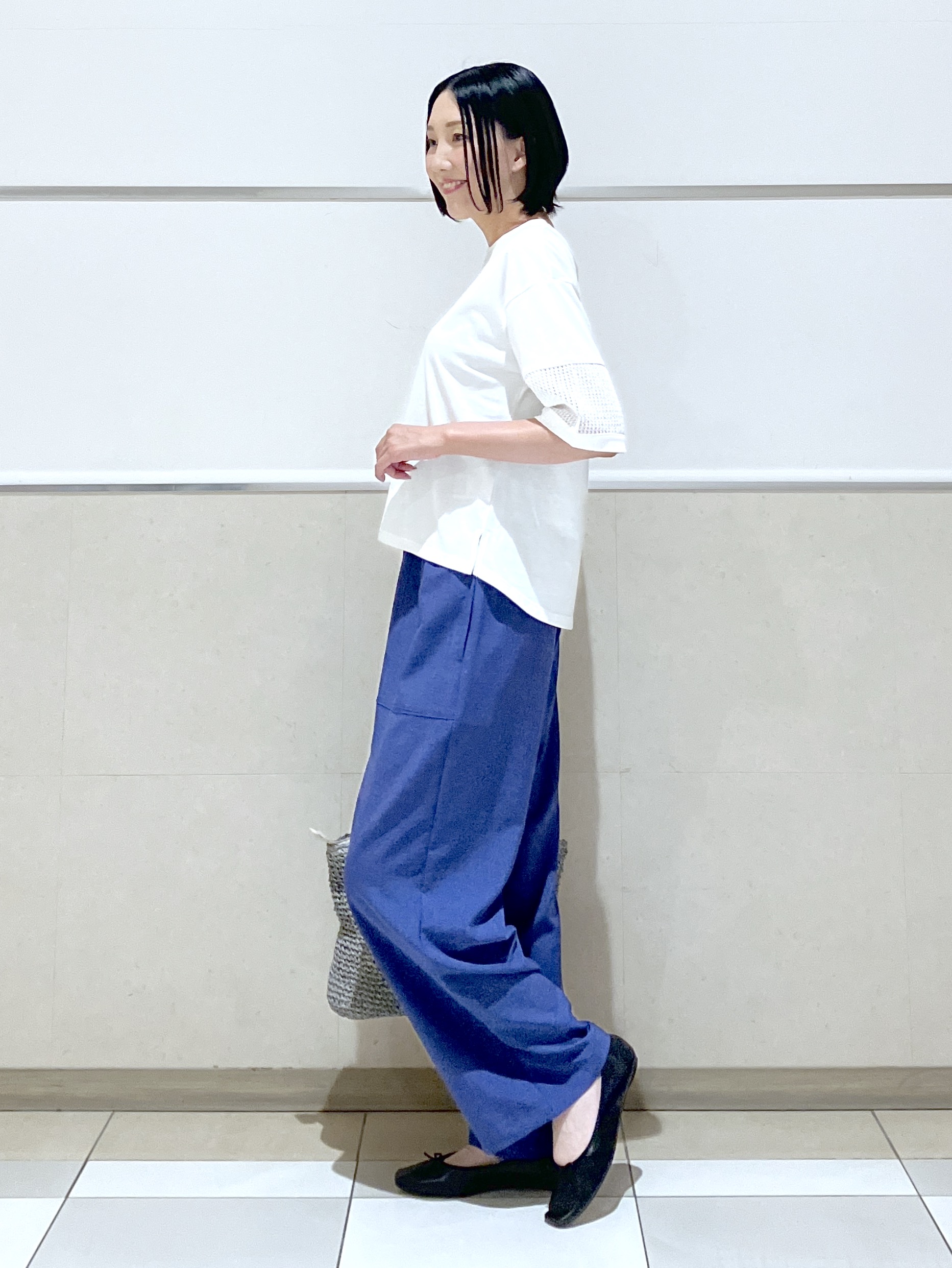 eriko さんの「Dessin｜【接触冷感】メッシュレーススリーブプルオーバー」を使ったコーディネート