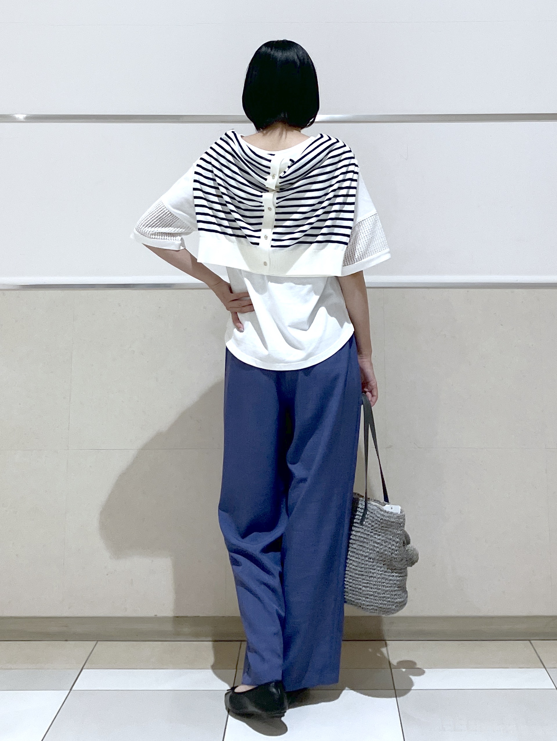 eriko さんの「Dessin｜【接触冷感】メッシュレーススリーブプルオーバー」を使ったコーディネート