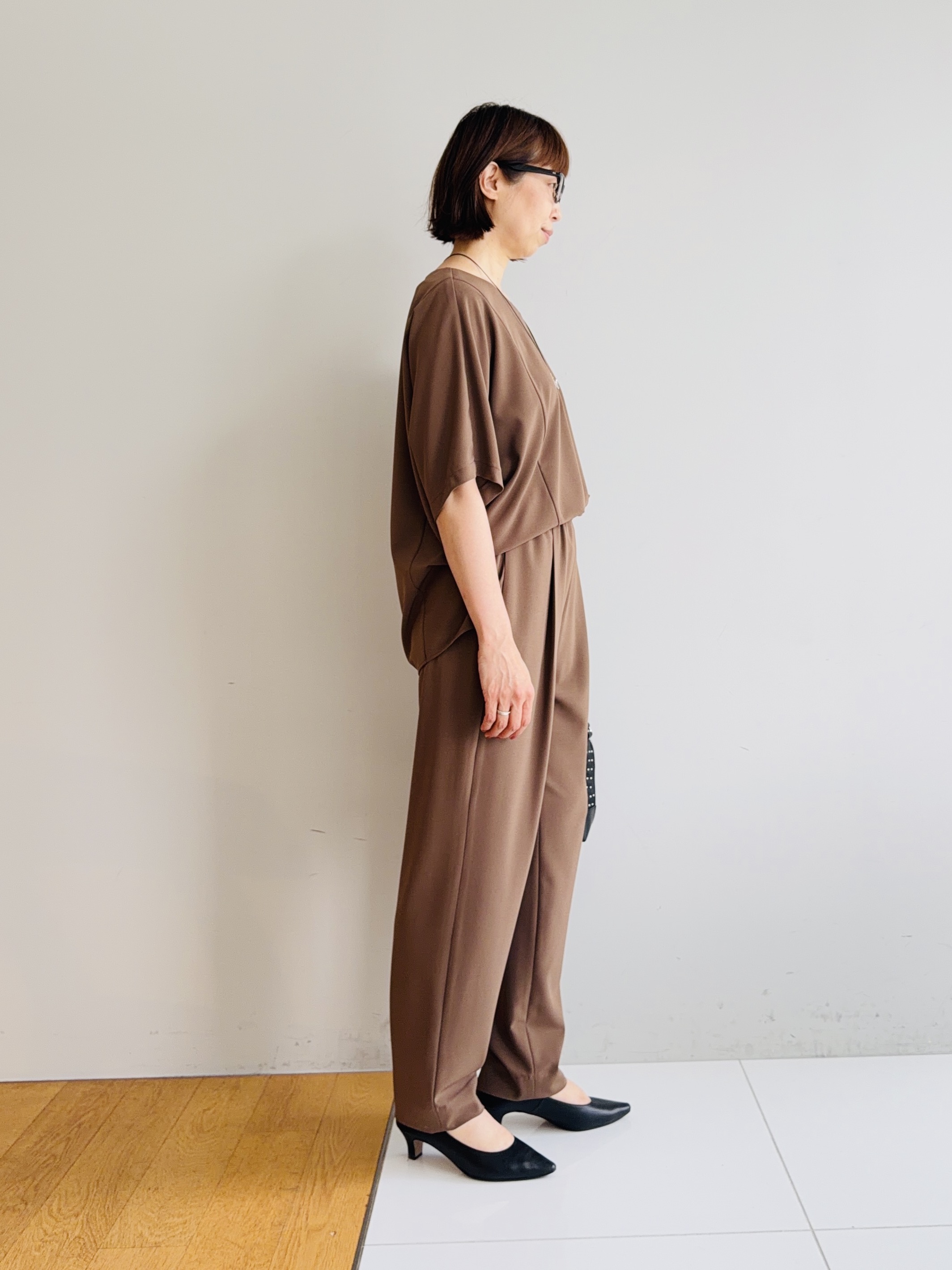 murayamaさんの「INDIVI｜【体型＆二の腕カバー/着る日傘】ドルマントップス」を使ったコーディネート