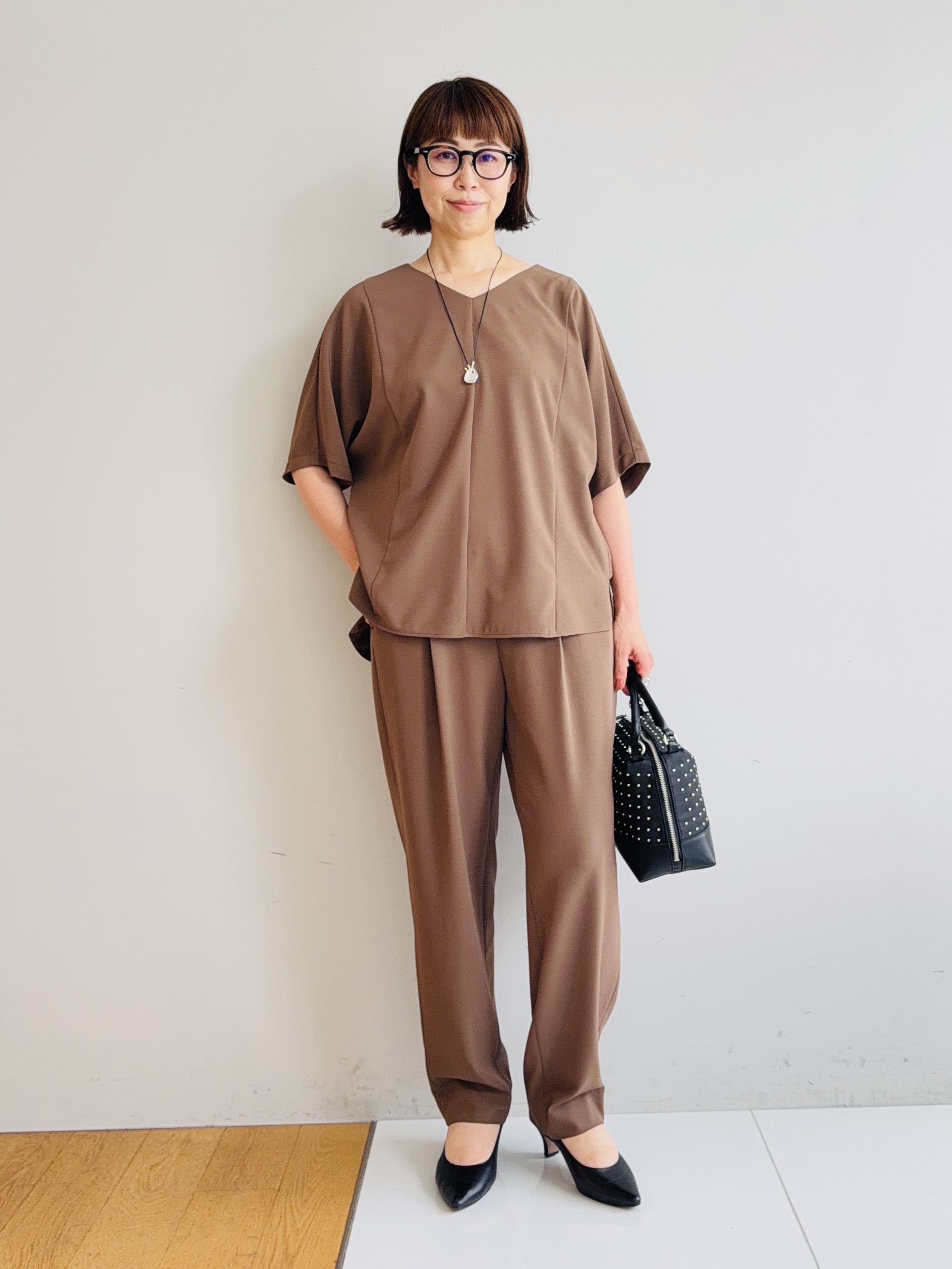 murayamaさんの「INDIVI｜【体型＆二の腕カバー/着る日傘】ドルマントップス」を使ったコーディネート