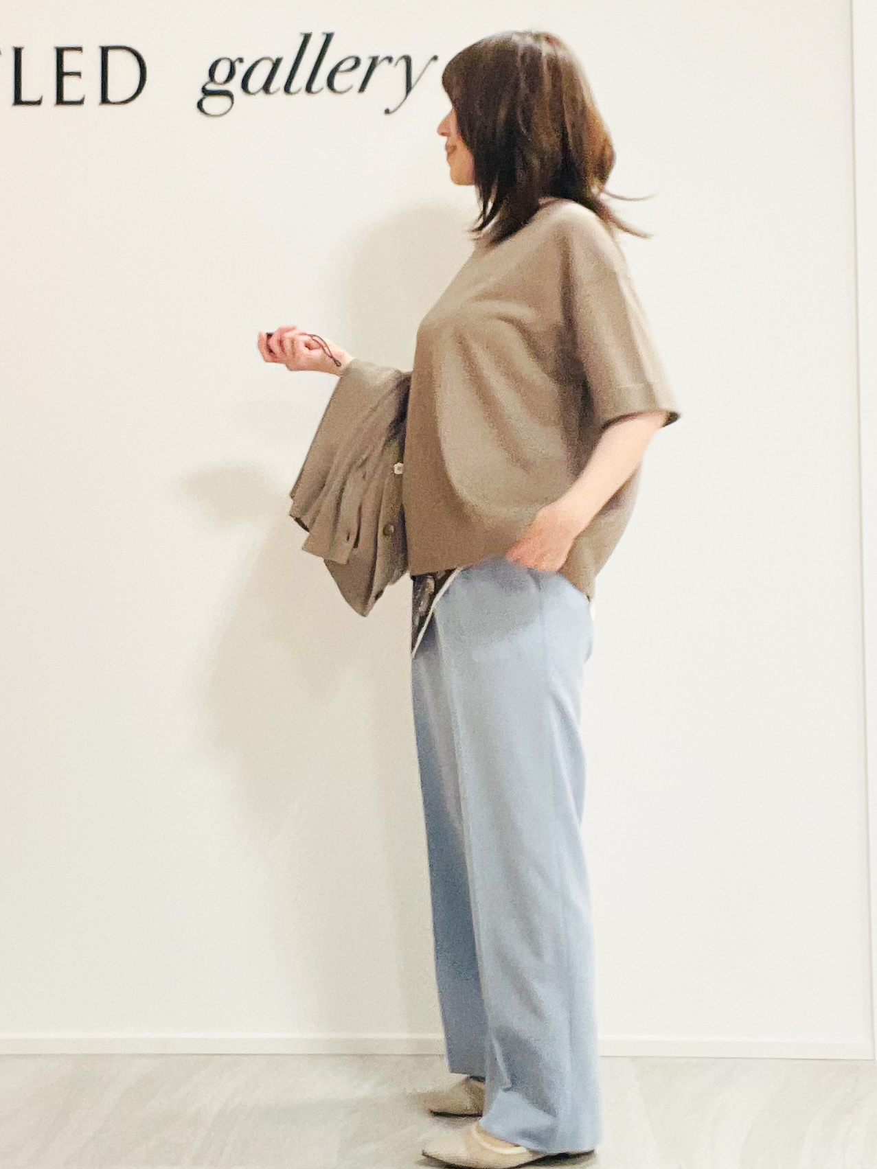 めいさんの「UNTITLED｜【アンサンブル可/シアー】リネンエステルカーディガン」を使ったコーディネート