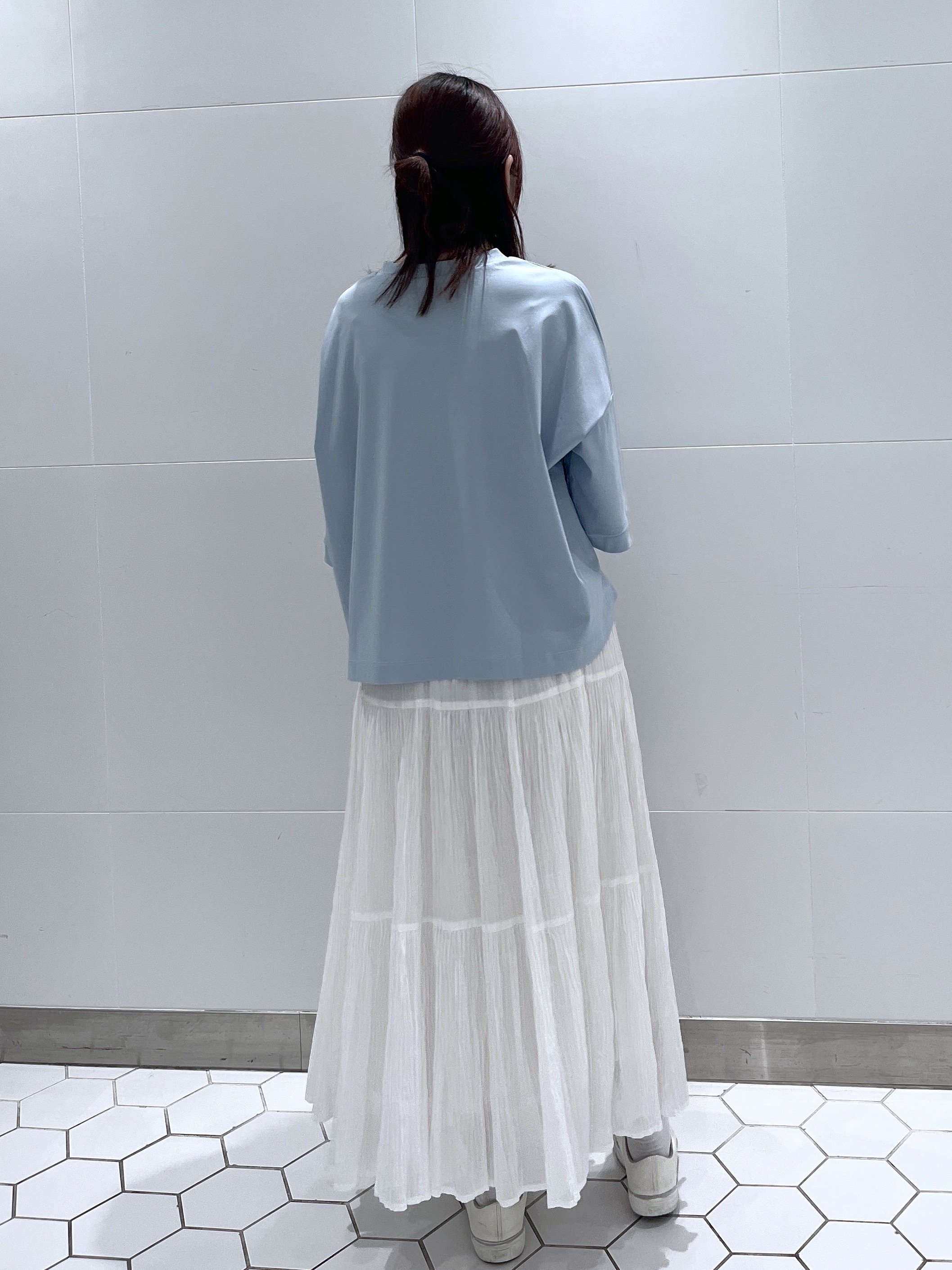 Makinoさんの「Dessin｜【体型カバー】美光沢カットソーボクシーシルエット」を使ったコーディネート