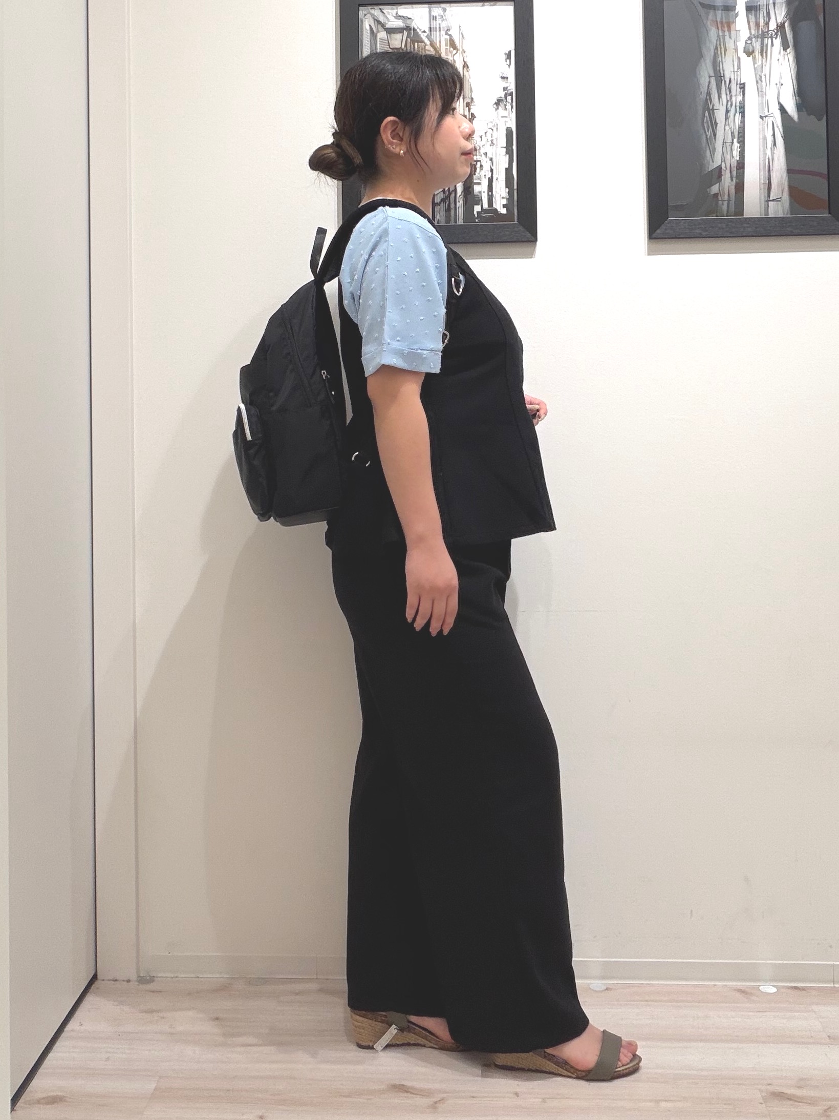 まちゃんなちゃんさんの「SHOO･LA･RUE｜【洗濯後しわになりにくい/体型カバー】ドビードットで上品に ドルマントップス」を使ったコーディネート