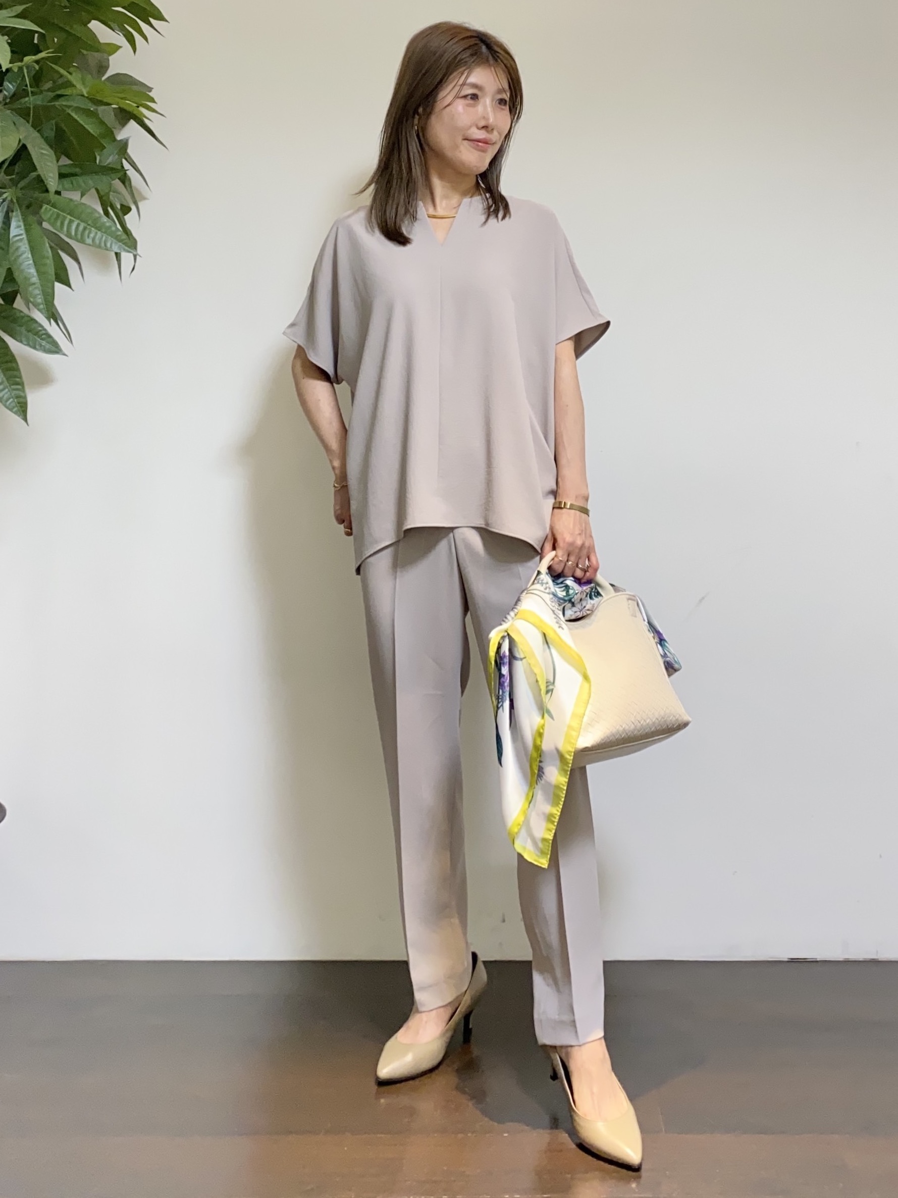 tomoさんの「UNTITLED｜【接触冷感/UVカット/遮熱機能】フライスジャージカーディガン」を使ったコーディネート