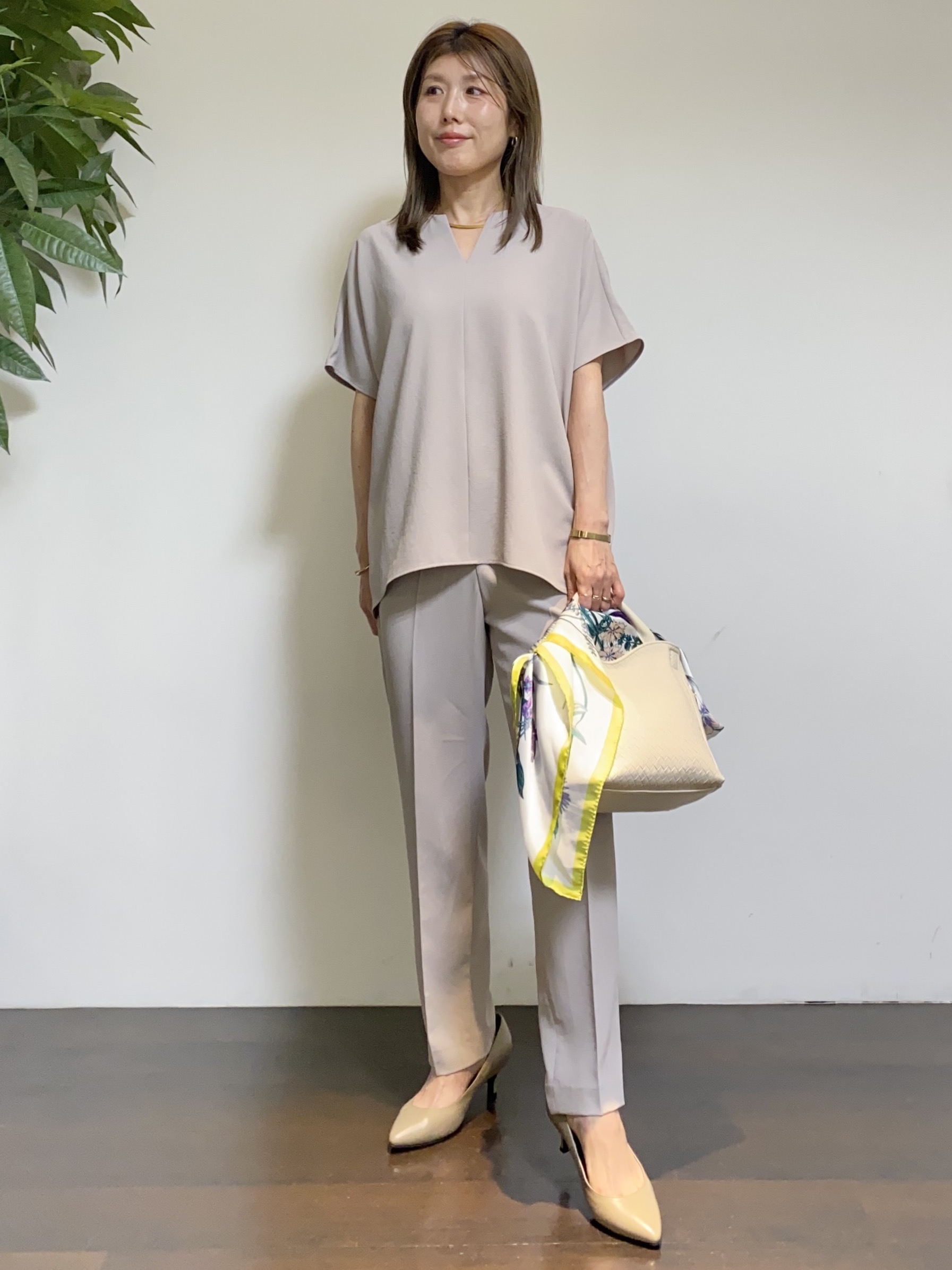 tomoさんの「UNTITLED｜【接触冷感/UVカット/遮熱機能】フライスジャージカーディガン」を使ったコーディネート