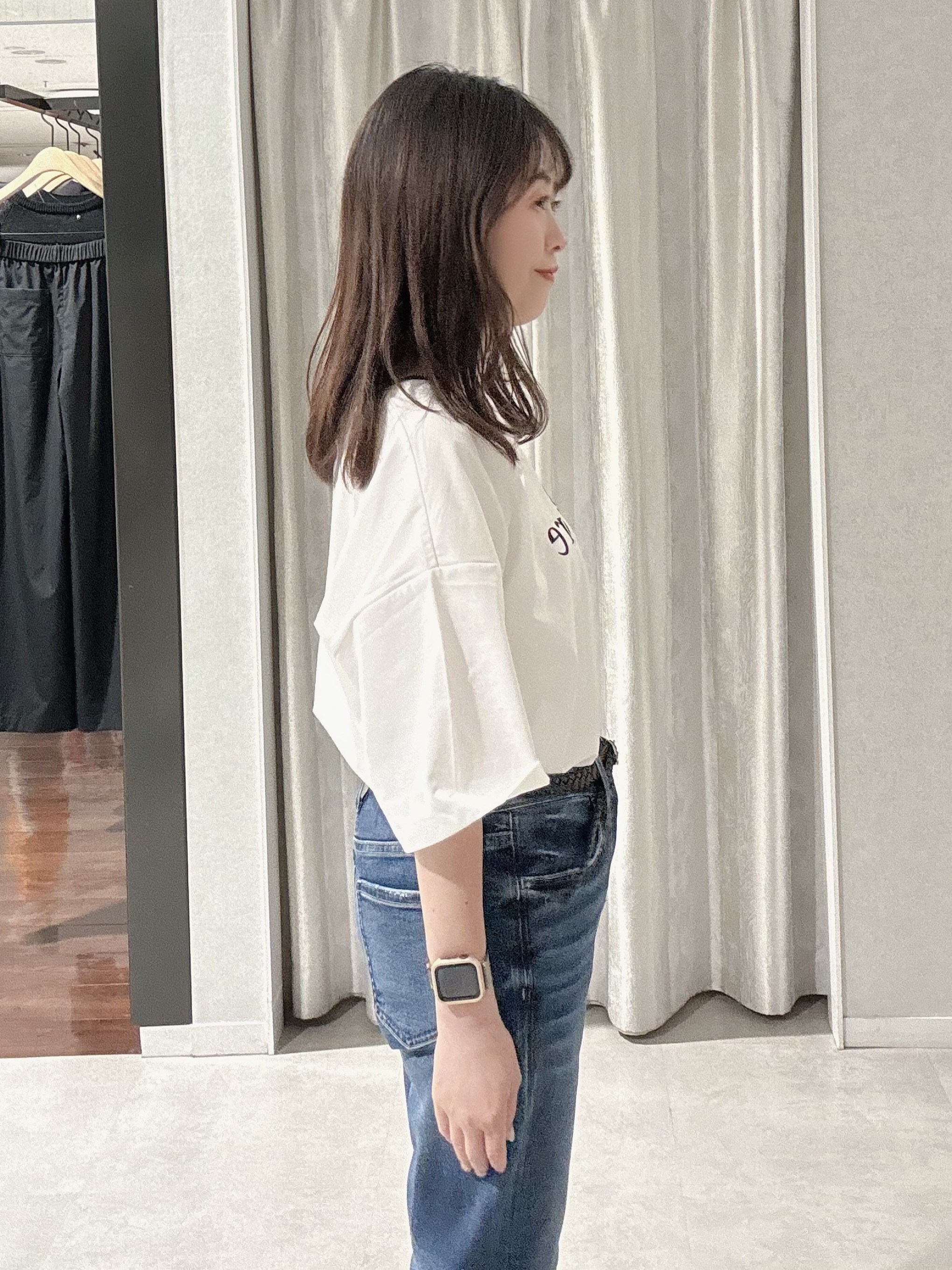 makiさんの「UNTITLED｜◆【9色展開/アンサンブル可】コットンクルーネックカーディガン」を使ったコーディネート