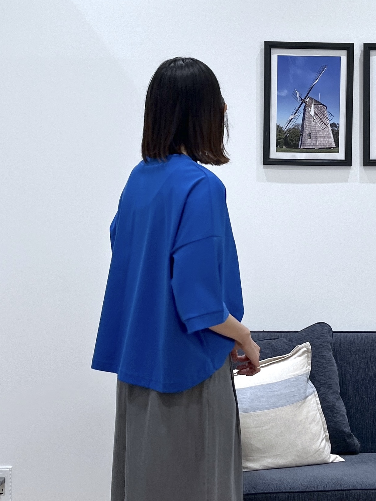 canaさんの「Dessin｜【体型カバー】美光沢カットソーボクシーシルエット」を使ったコーディネート