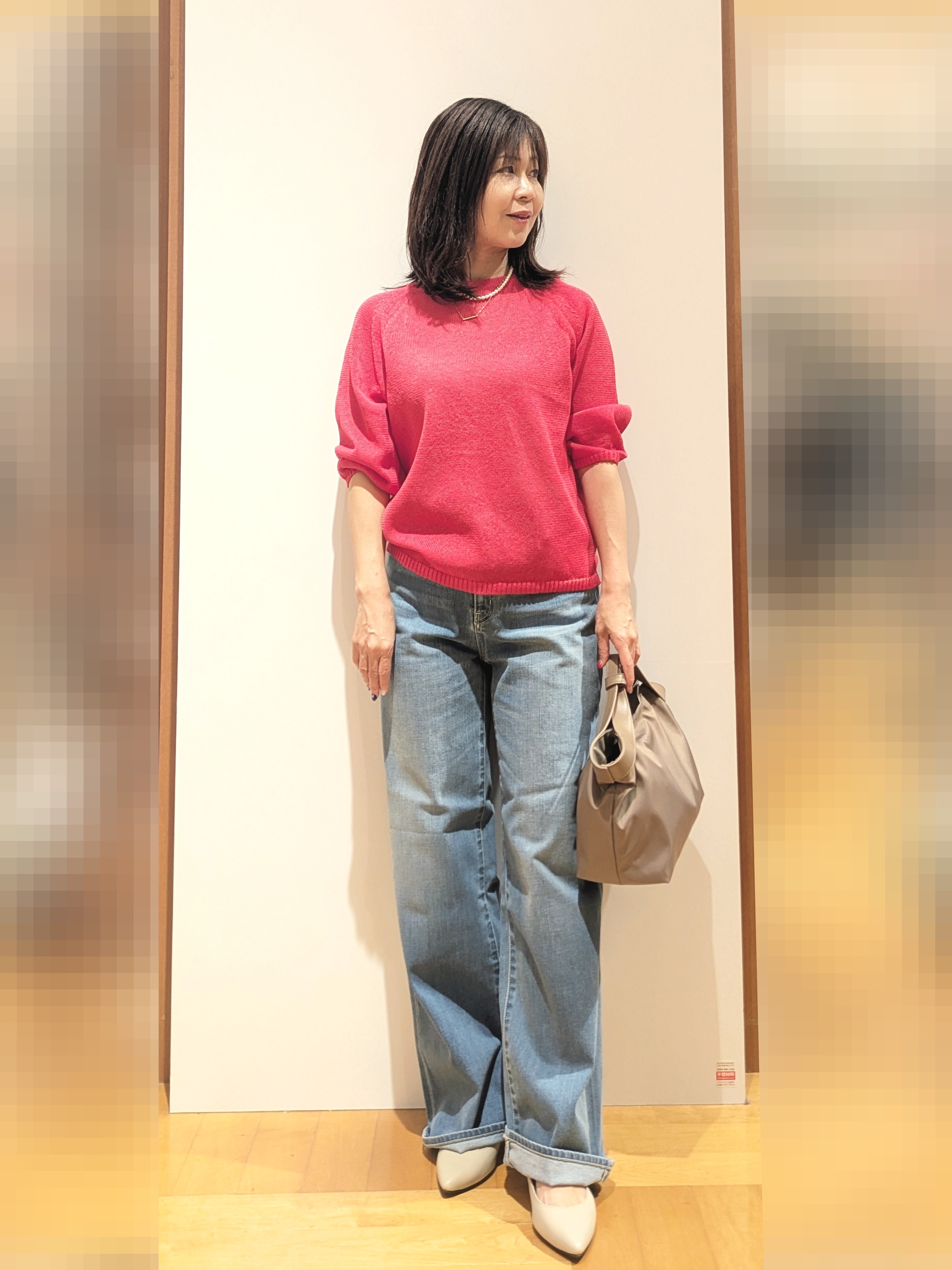laverさんの「UNTITLED｜【洗える/ゆったり】クルーネックドライニット」を使ったコーディネート