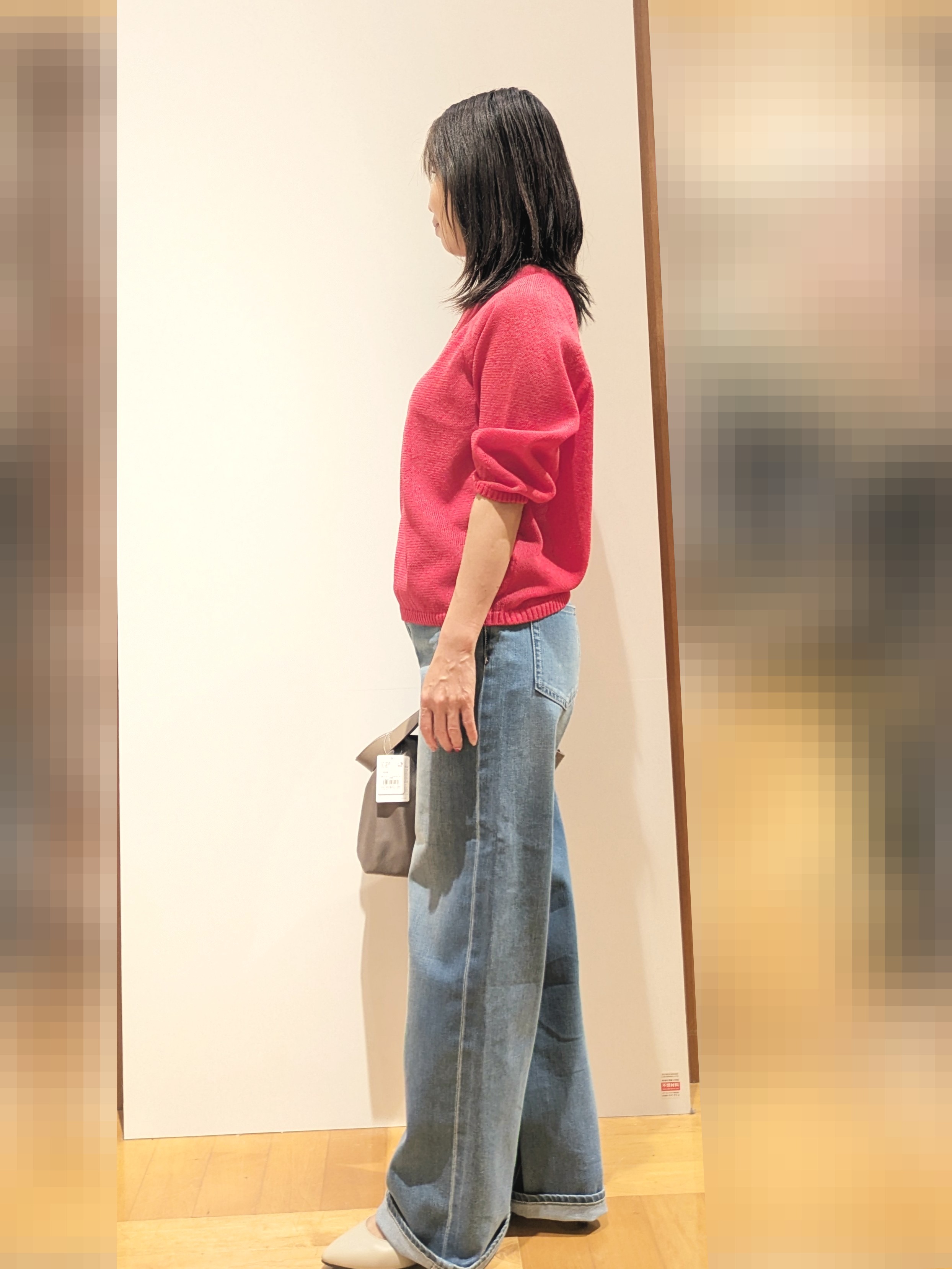 laverさんの「UNTITLED｜【洗える/ゆったり】クルーネックドライニット」を使ったコーディネート