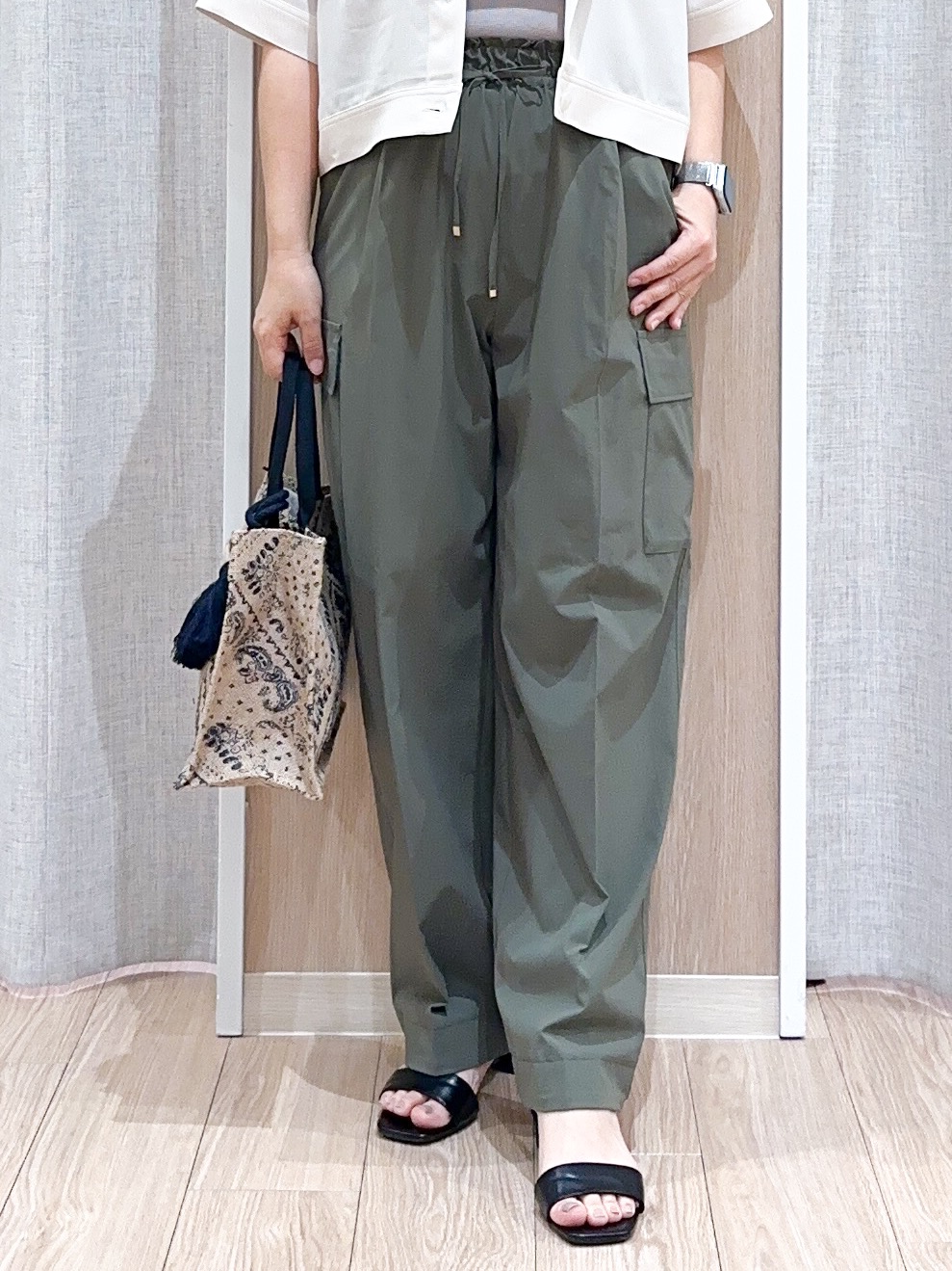 naoさんの「grove｜【吸水速乾・通気性・洗える】衿付きハーフジャケット」を使ったコーディネート