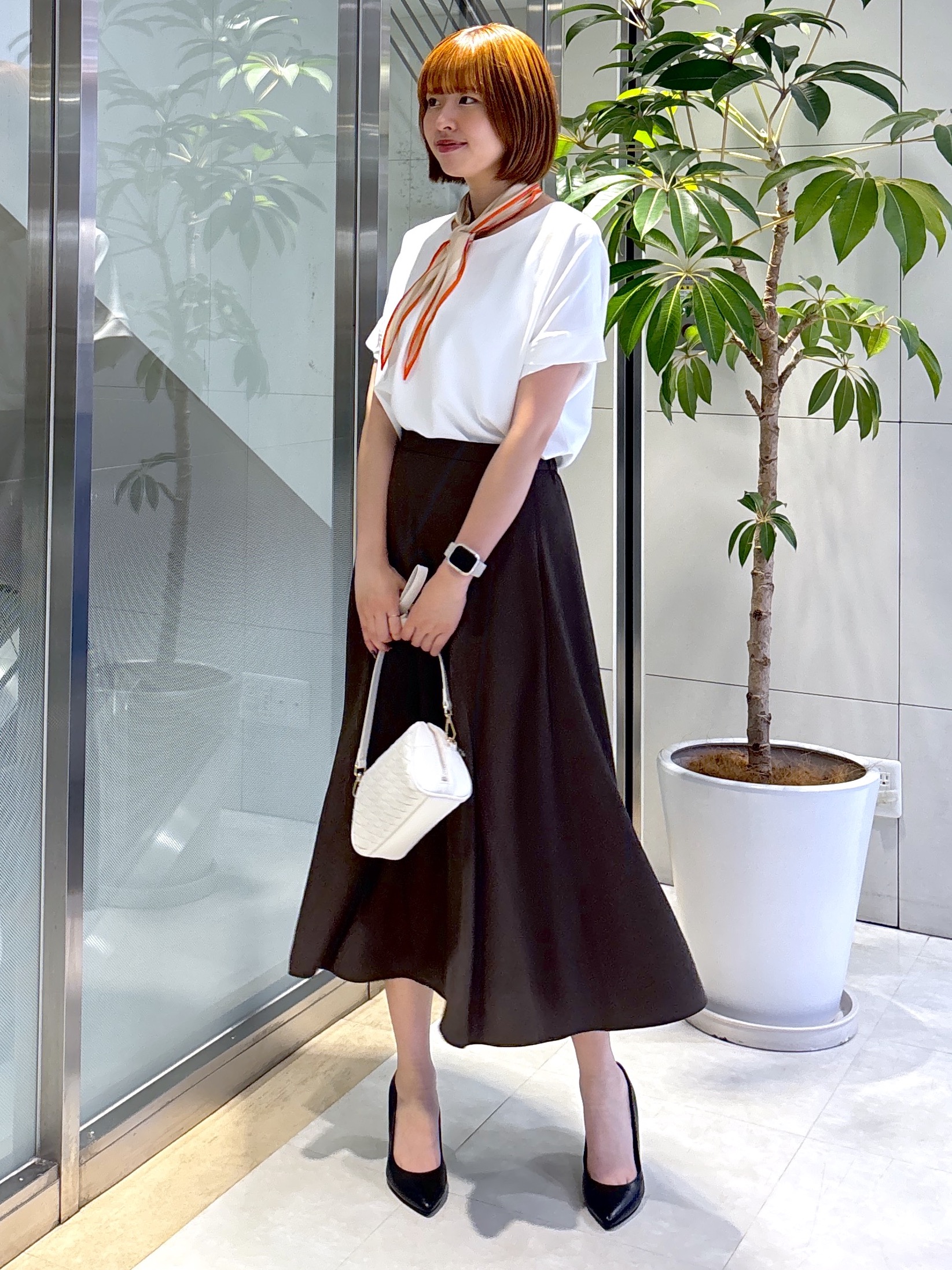yukaさんの「UNTITLED｜【セットアップ可/UVカット/前後2WAY】リラクシーフレンチスリーブブラウス」を使ったコーディネート