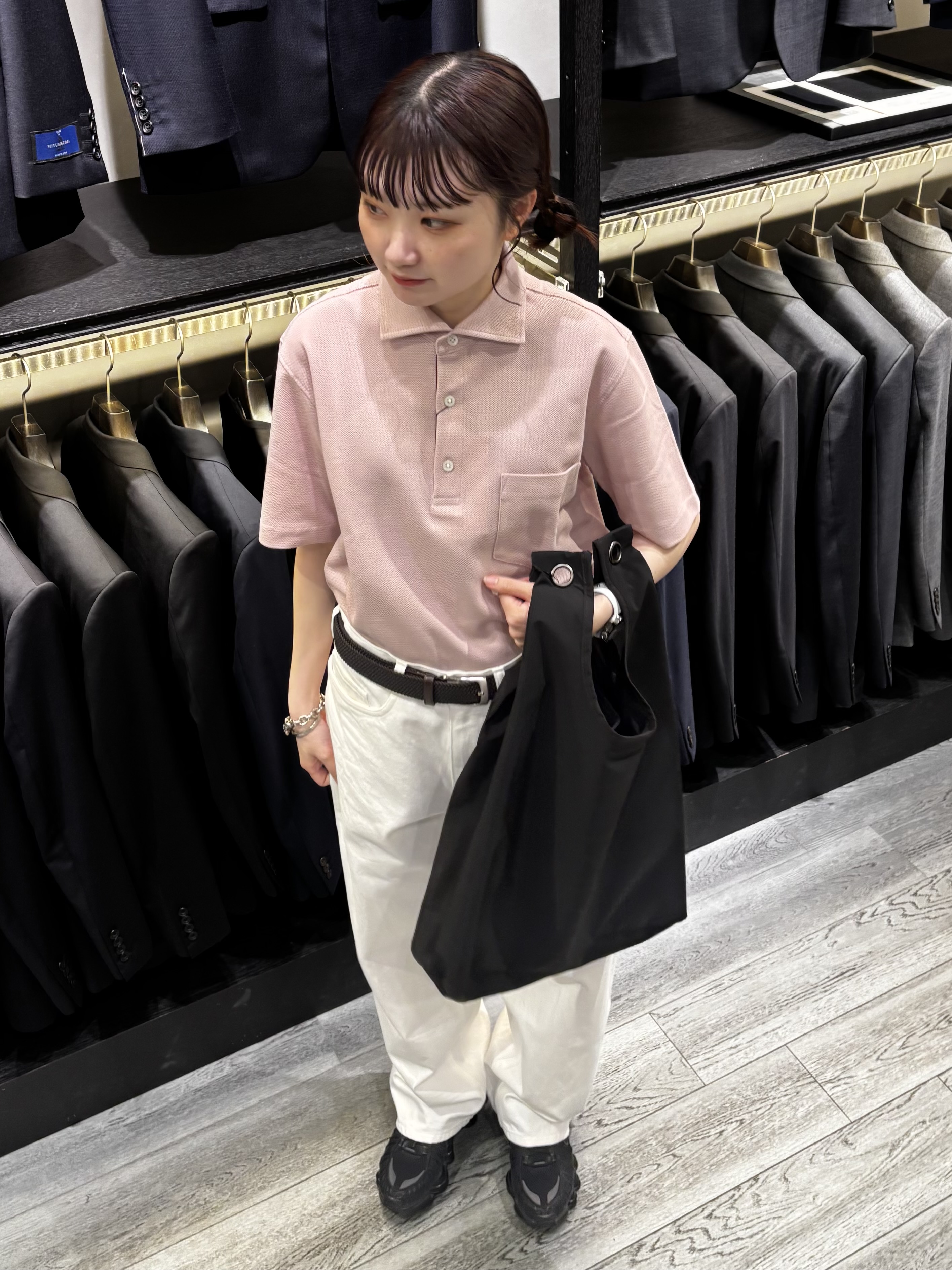 ウララさんの「TAKEO KIKUCHI｜【Made in JAPAN】ドモドソーラ ゴムメッシュベルト」を使ったコーディネート