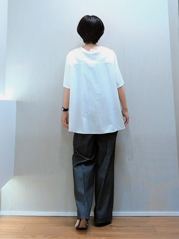 ミズタさんの「UNTITLED｜【洗える/Tシャツ】異素材ドッキングプルオーバー」を使ったコーディネート