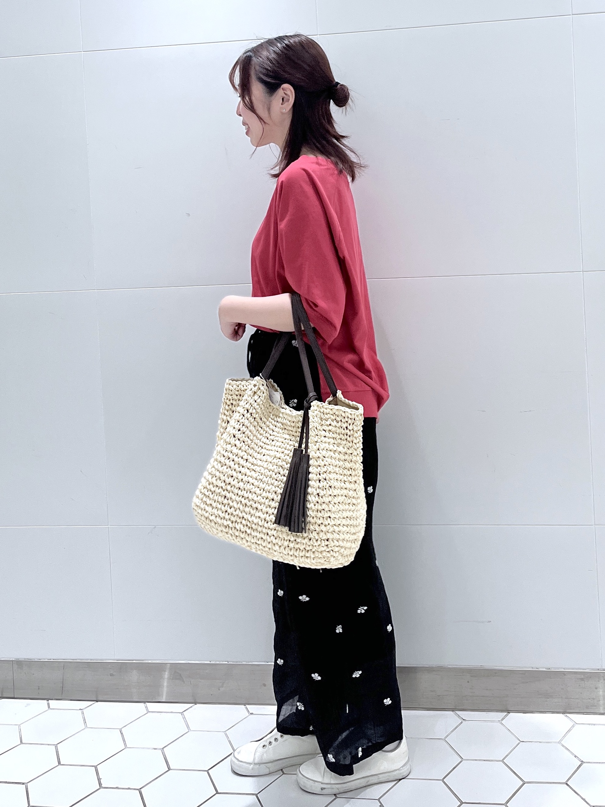 Makinoさんの「Dessin｜【UVカット/接触冷感】フォルムカットソー5分袖」を使ったコーディネート