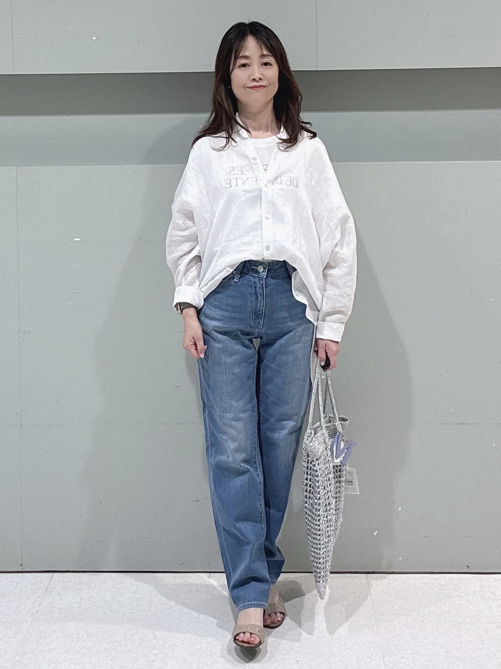 makiさんの「UNTITLED｜【麻100】リネンドルマンシャツ」を使ったコーディネート