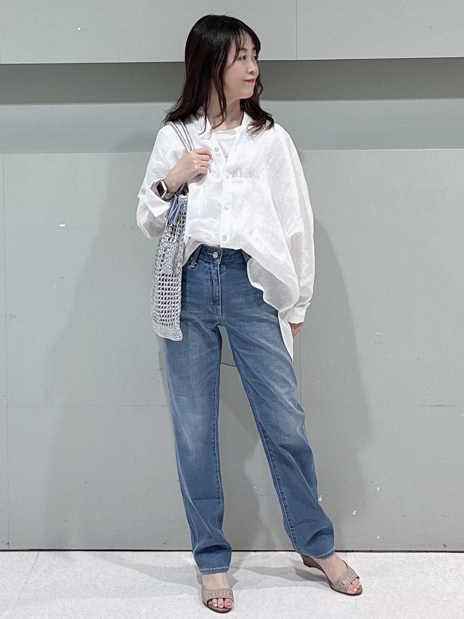 makiさんの「UNTITLED｜【麻100】リネンドルマンシャツ」を使ったコーディネート